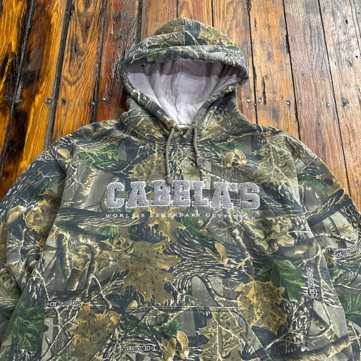 Y2K Cabelas Camo Hoodie Sz L
