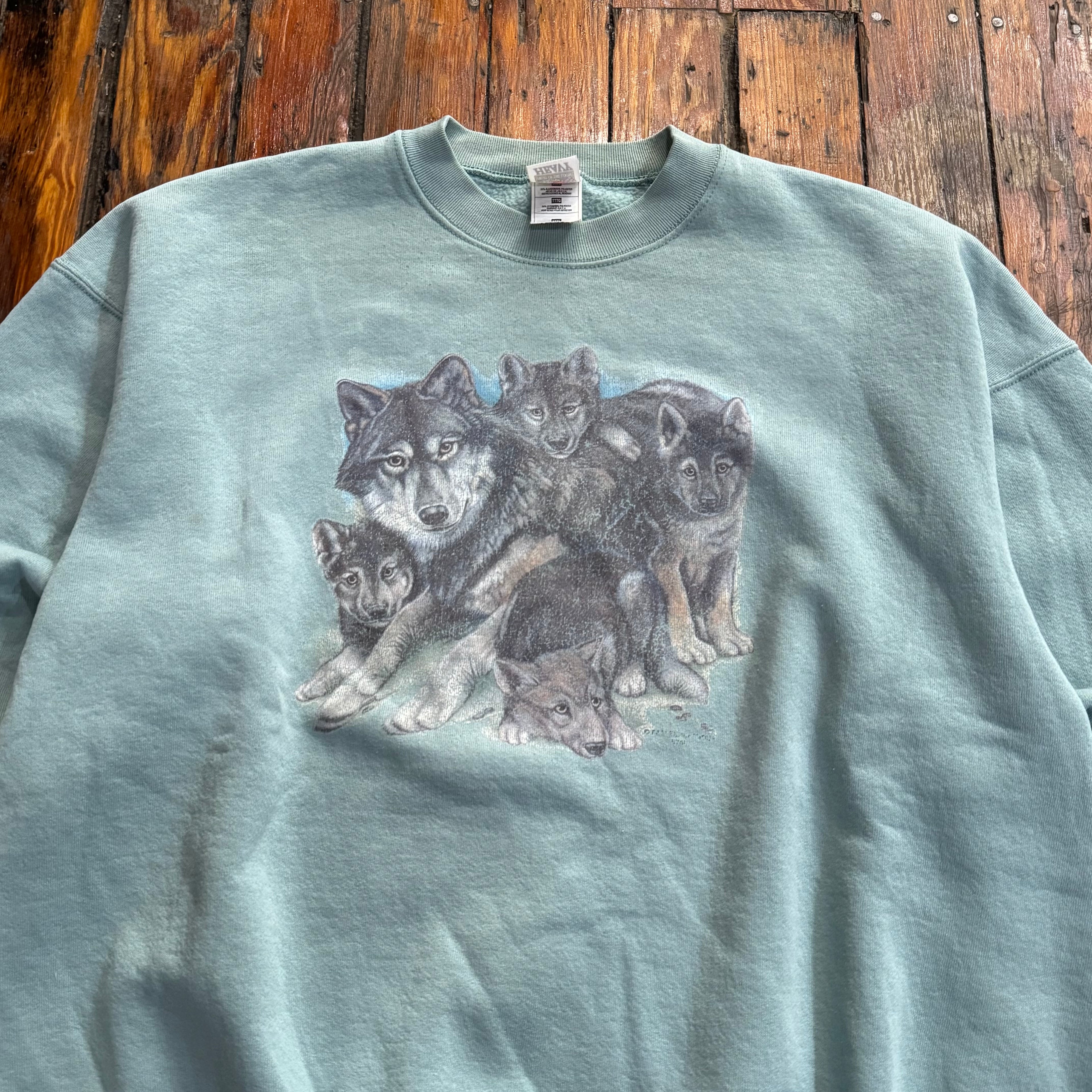 Vintage Wolves Crewneck Sz XXL