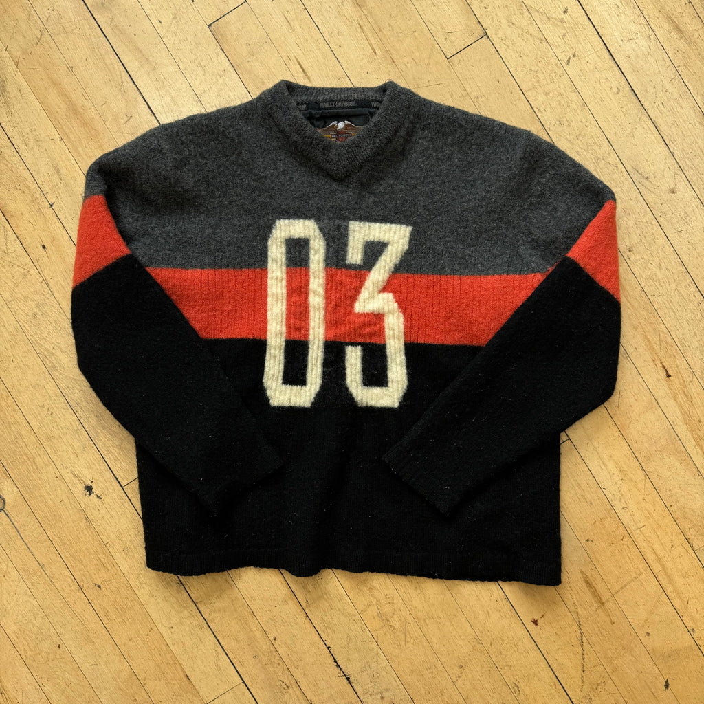 Vintage Harley Davidson Wool Sweater Sz M
