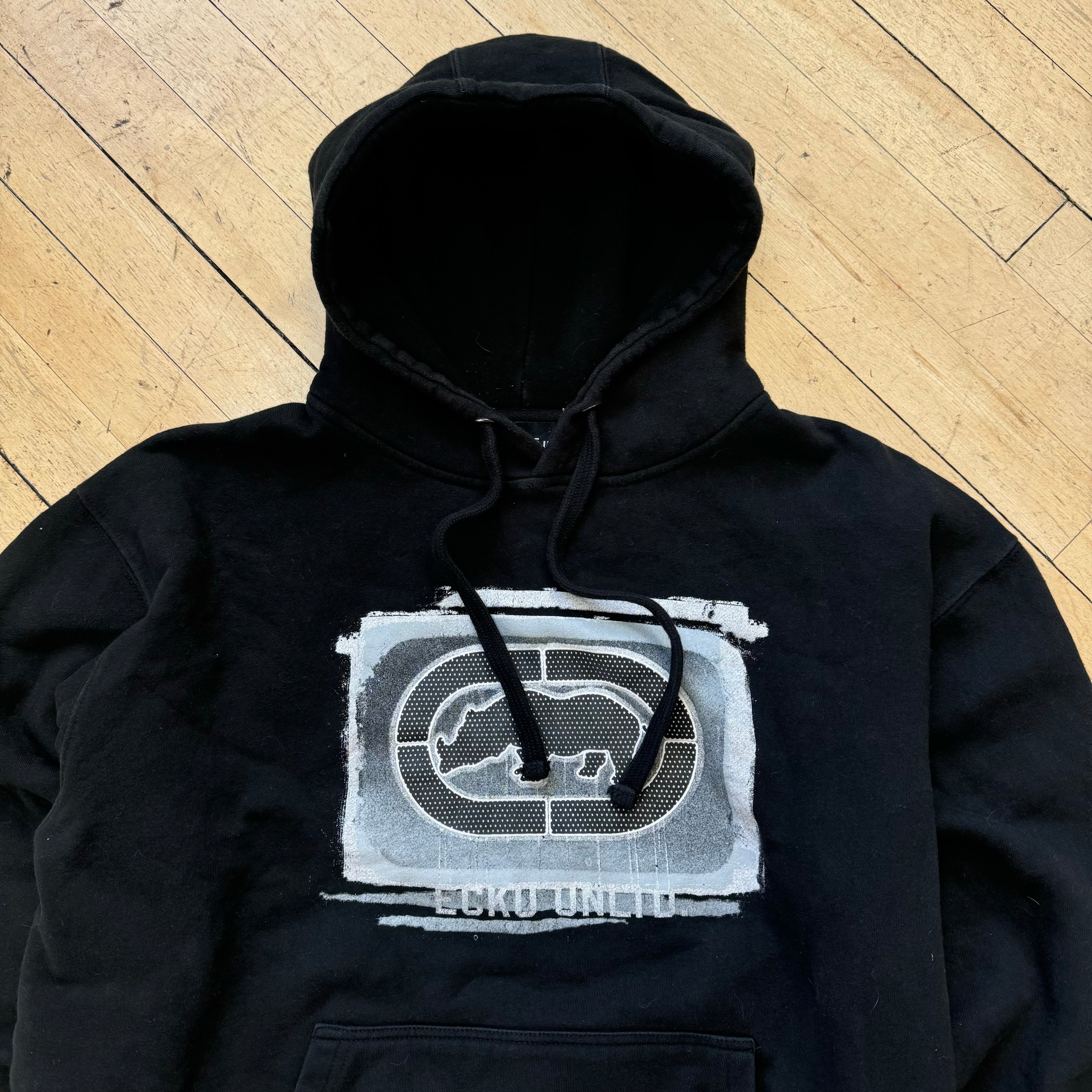 Y2K Ecko United Logo Hoodie Sz L