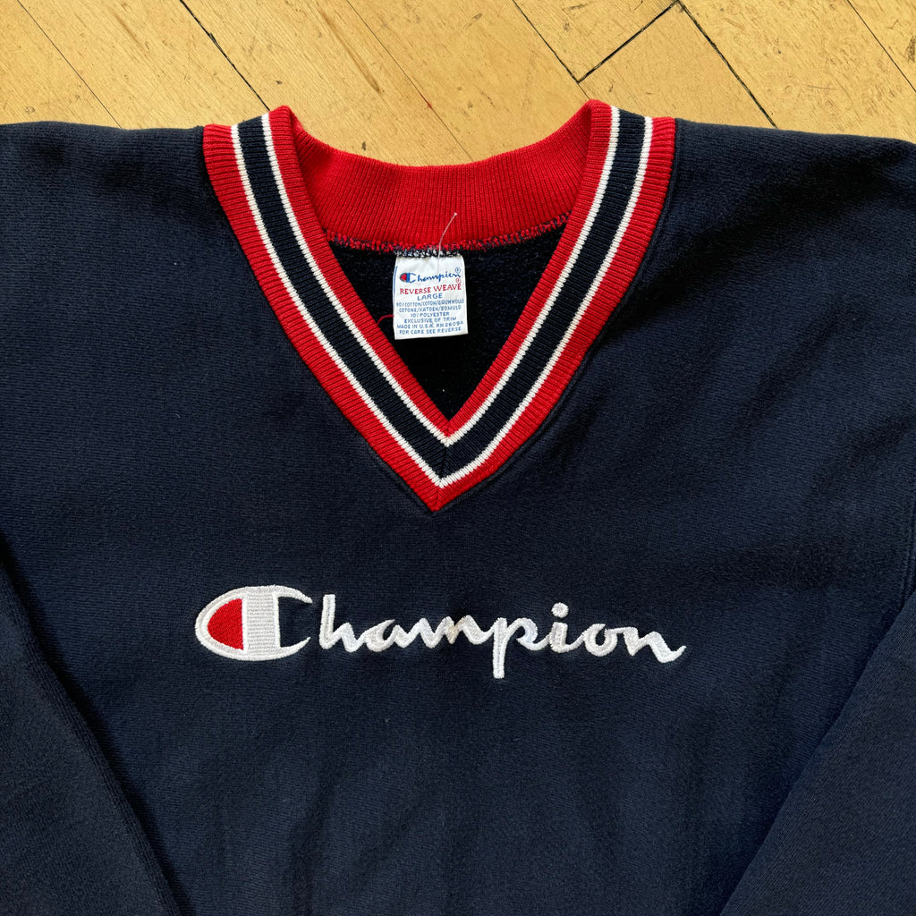 Vintage Champion SpellOut CrewNeck Sz L