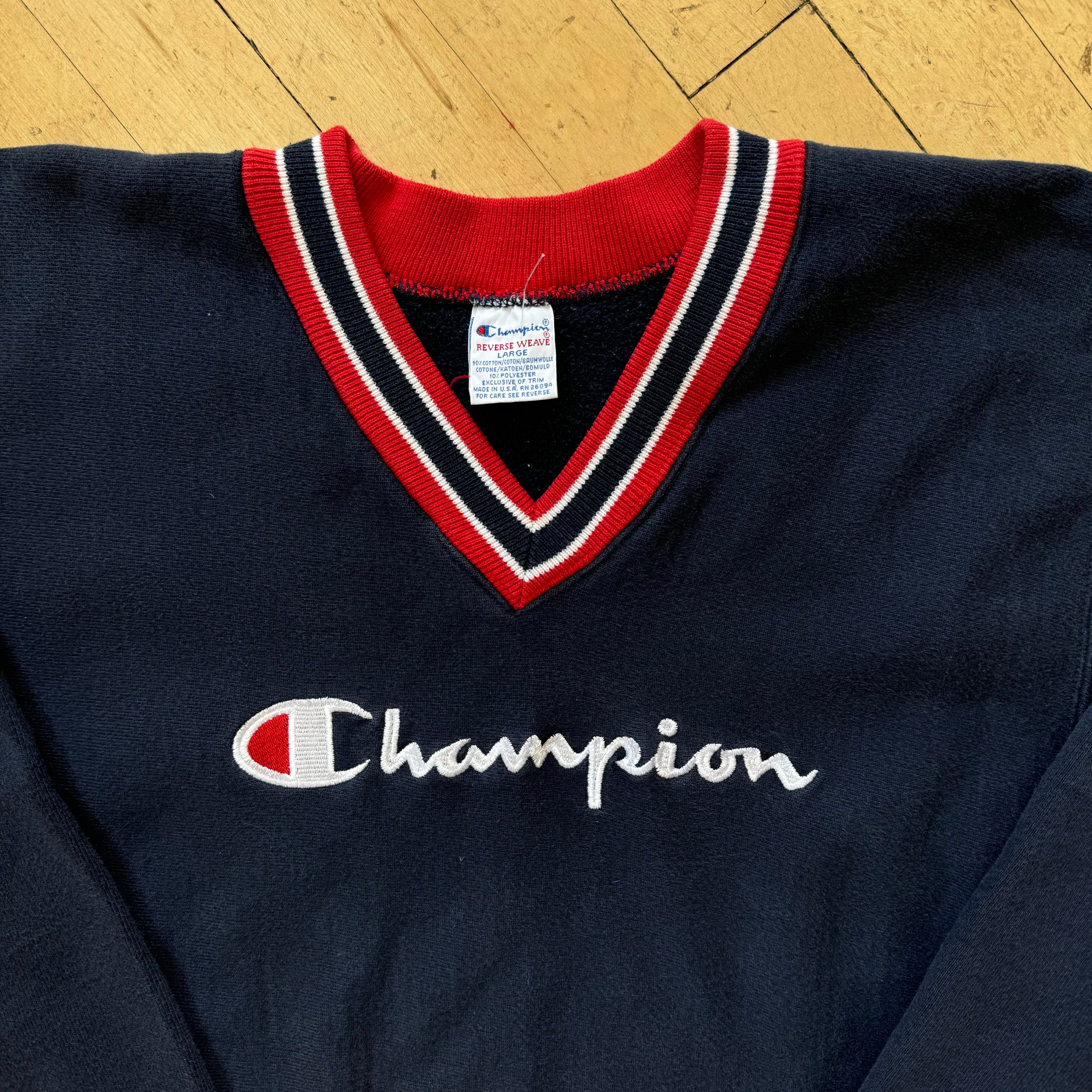 Vintage Champion SpellOut CrewNeck Sz L