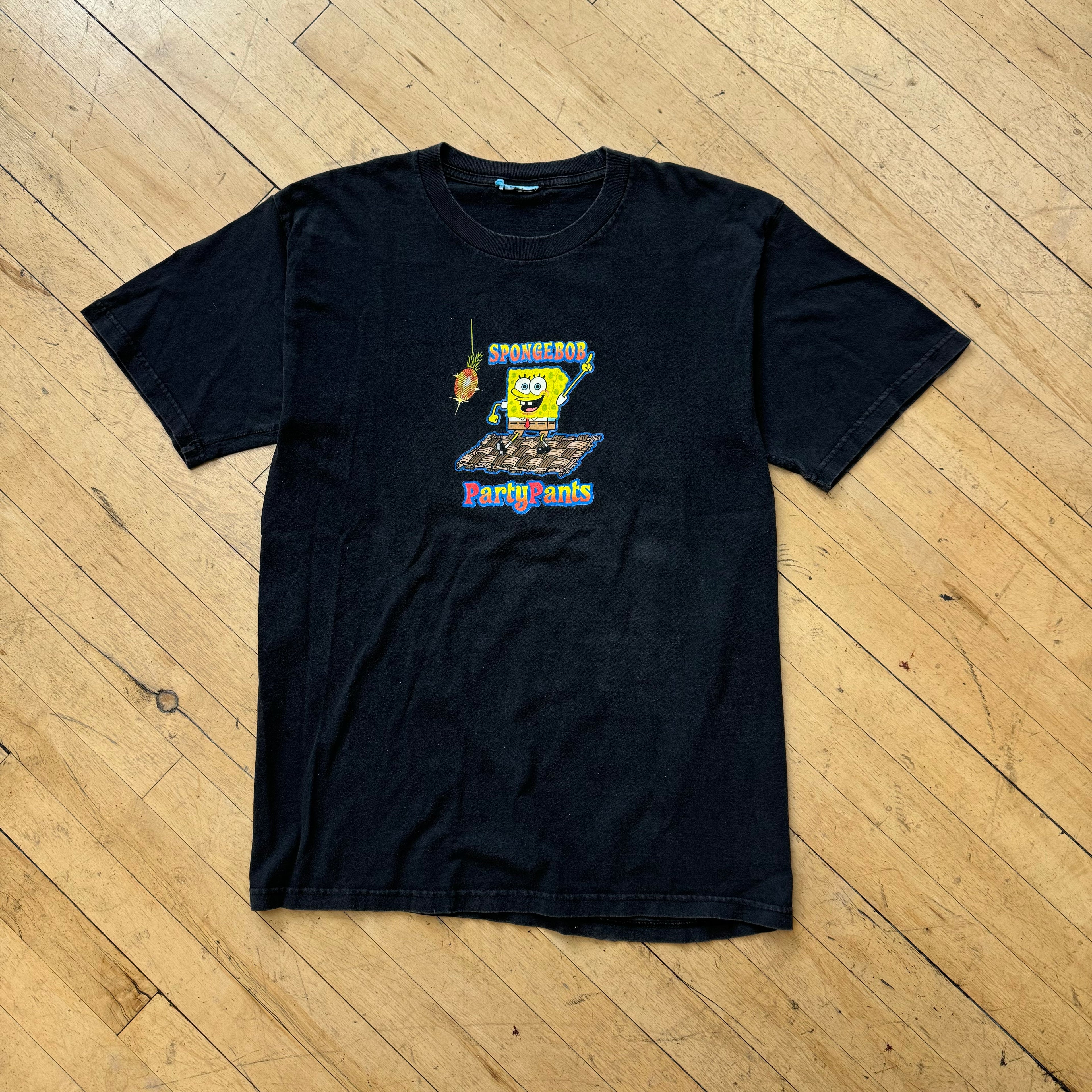 Y2K SpongeBob Party Pants T-shirt Sz L