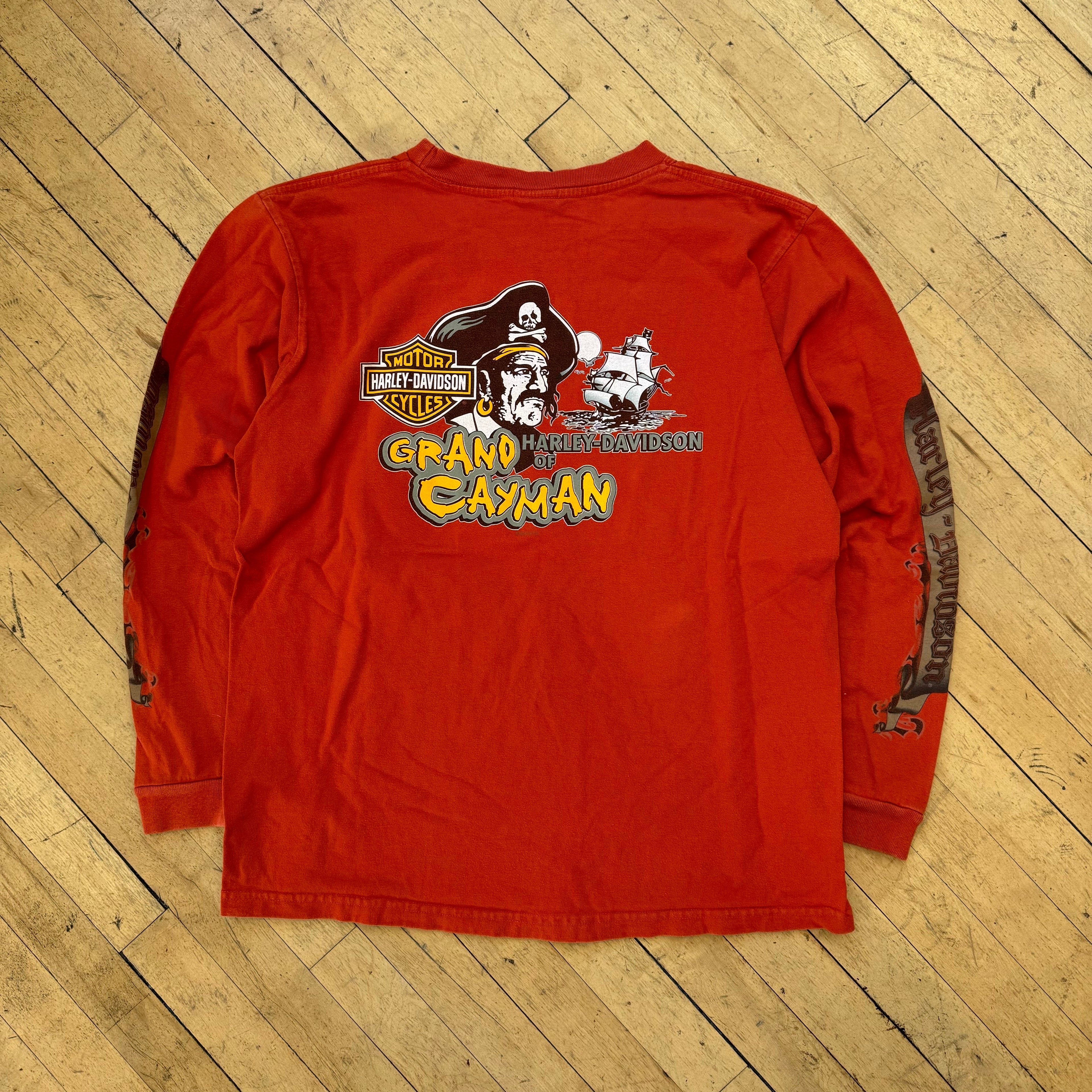 Harley Davidson Grand Cayman Long Sleeve T-shirt Sz L