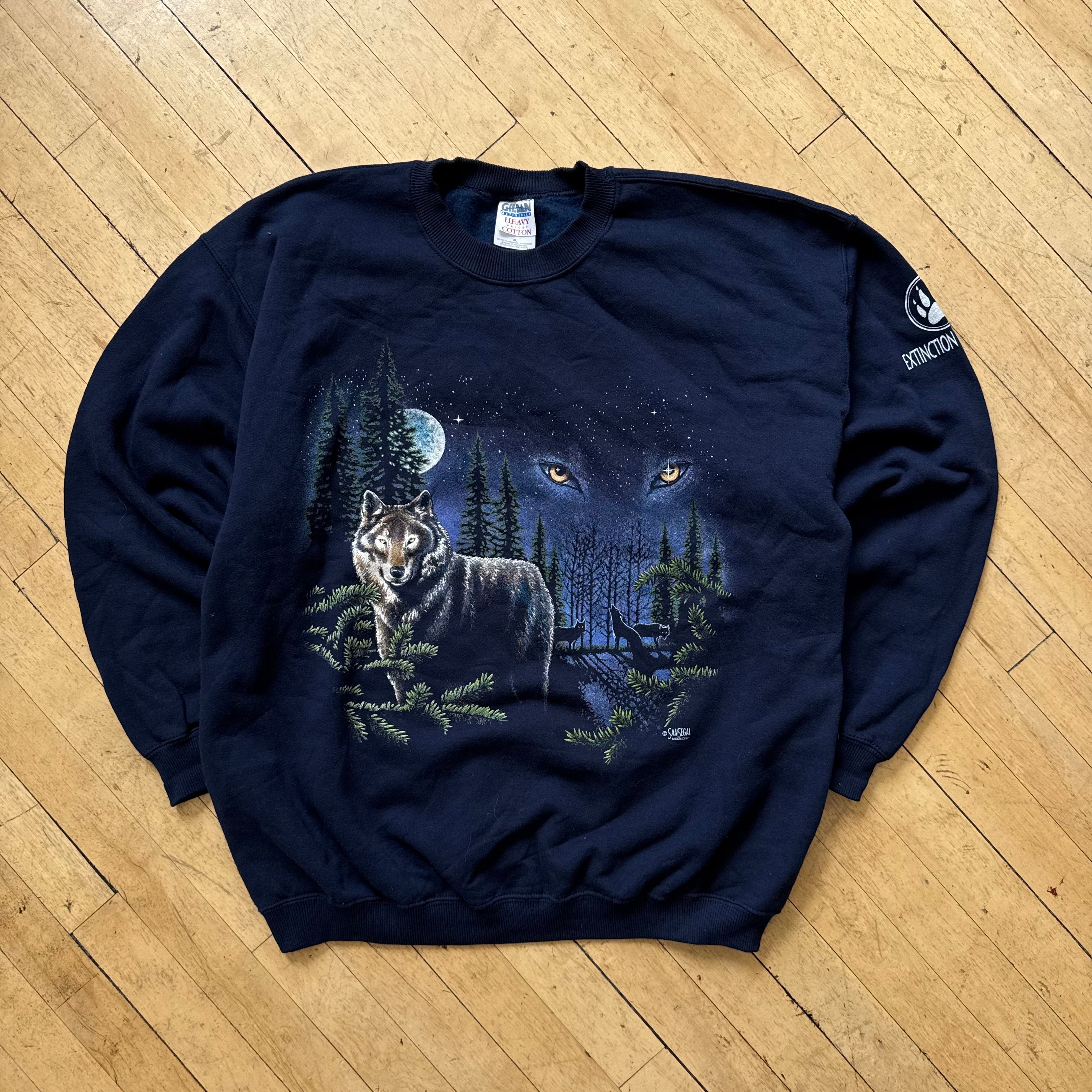 Vintage Wolf Extinction Crewneck Sz XL