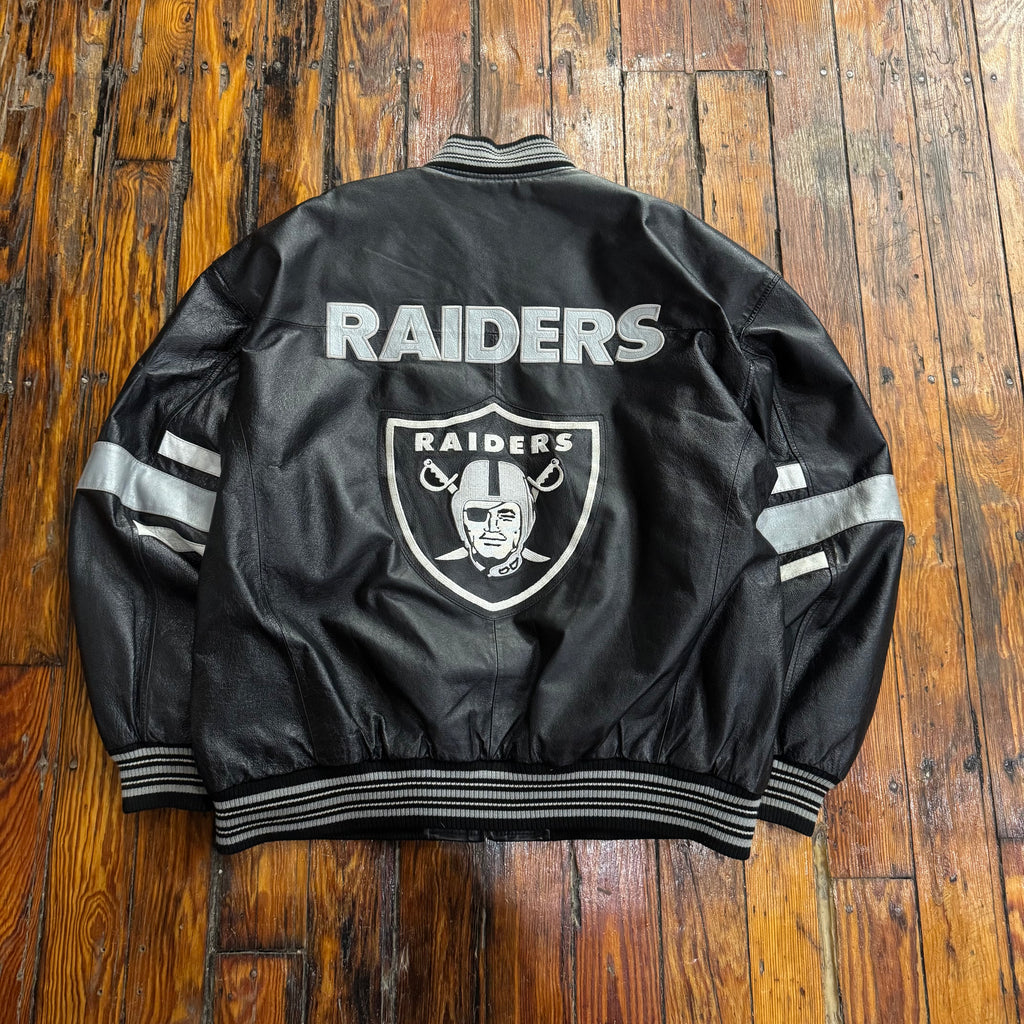 Vintage Las Angeles Raiders Leather Jacket Sz XL