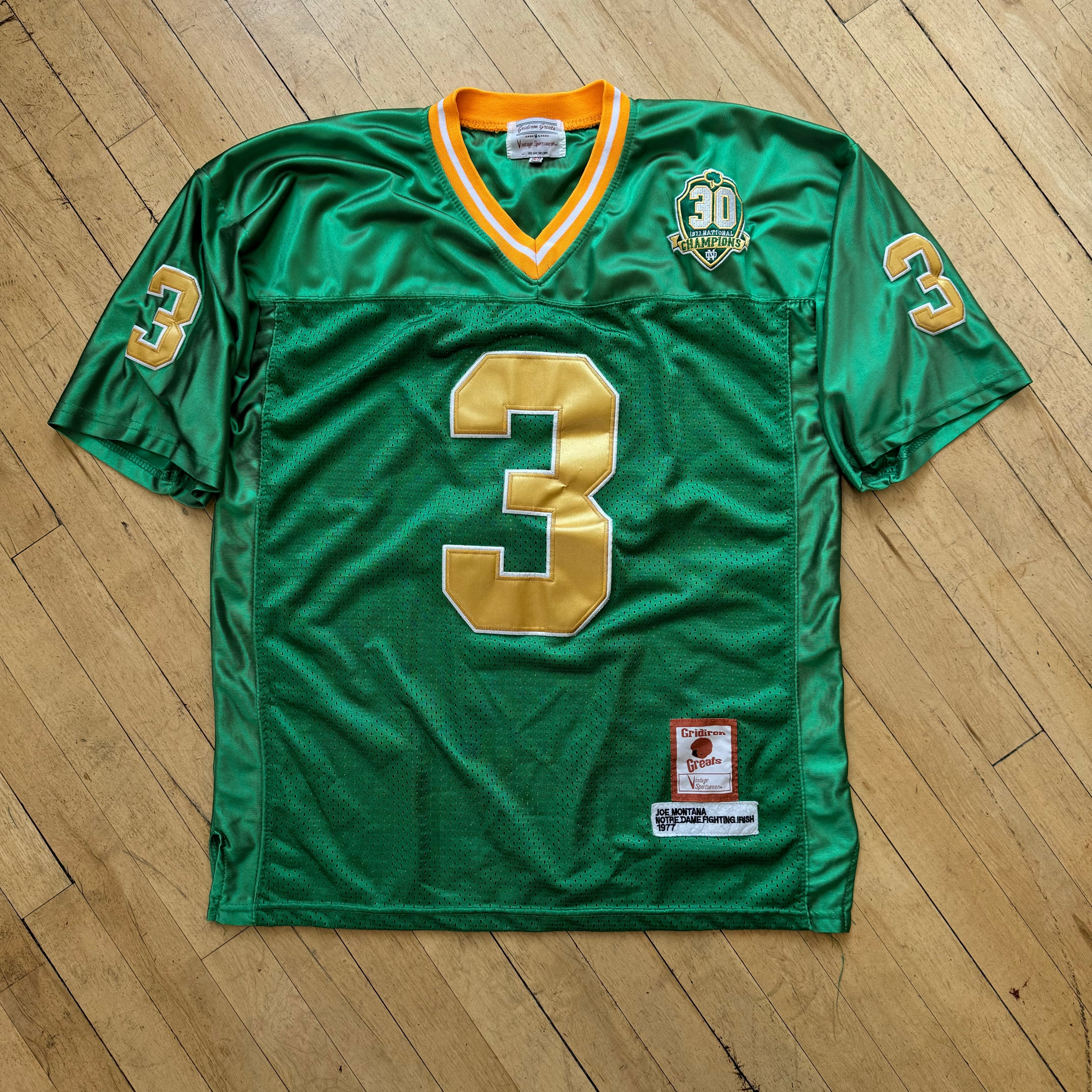 Vintage Notre Dame “Montana” Football Jersey Sz L