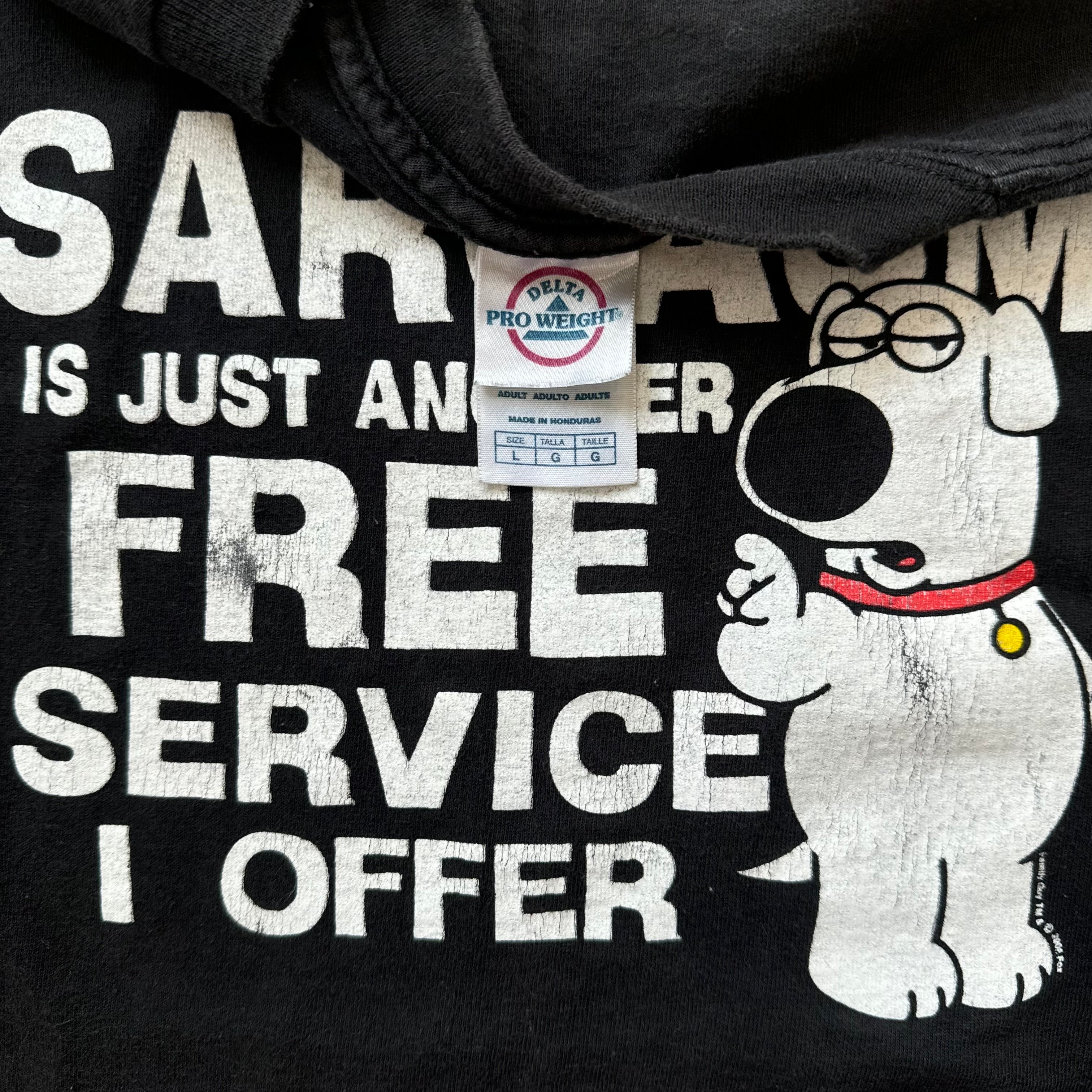 Y2K Family Guy Sarcasm T-shirt Sz L