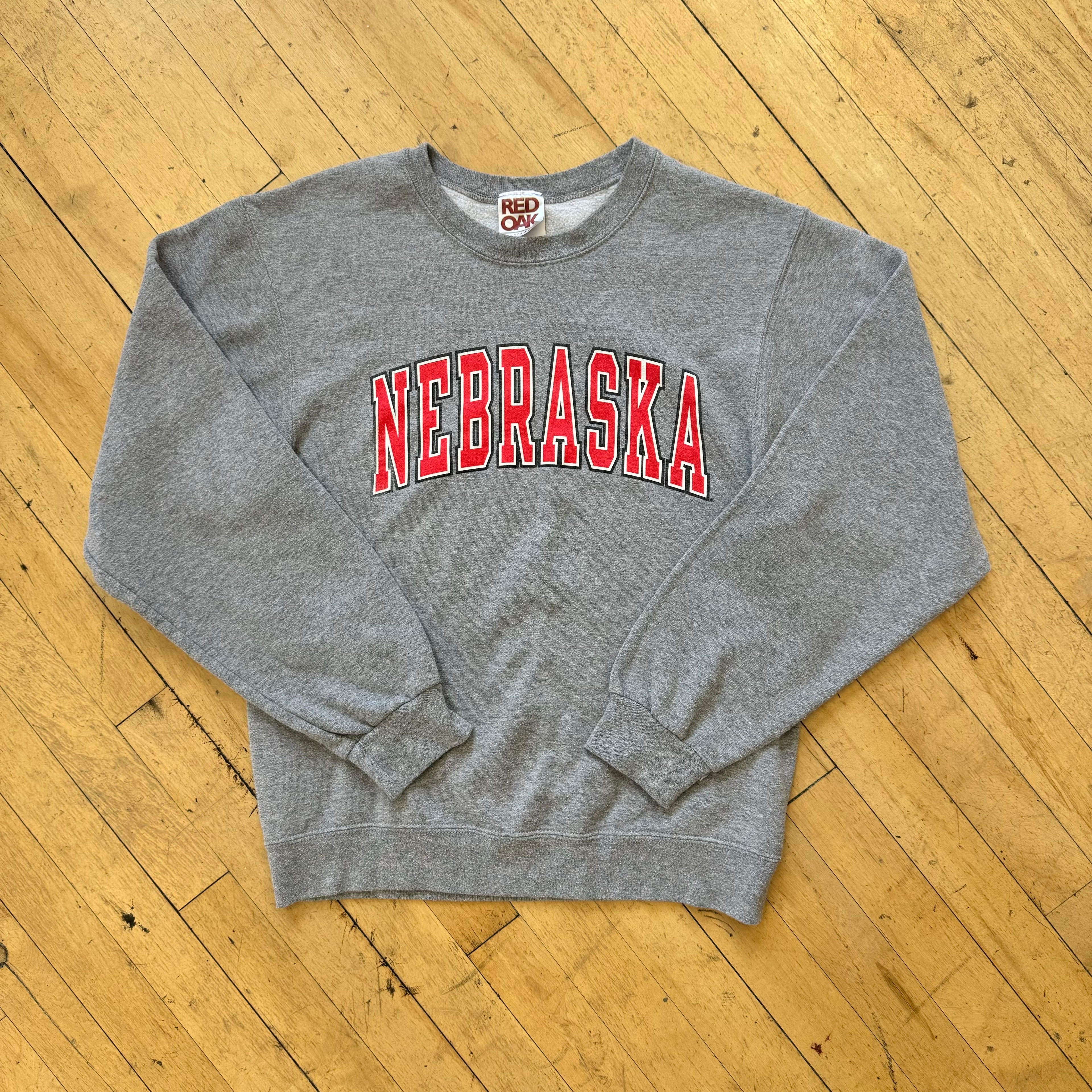 Vintage Nebraska SpellOut CrewNeck Sz M