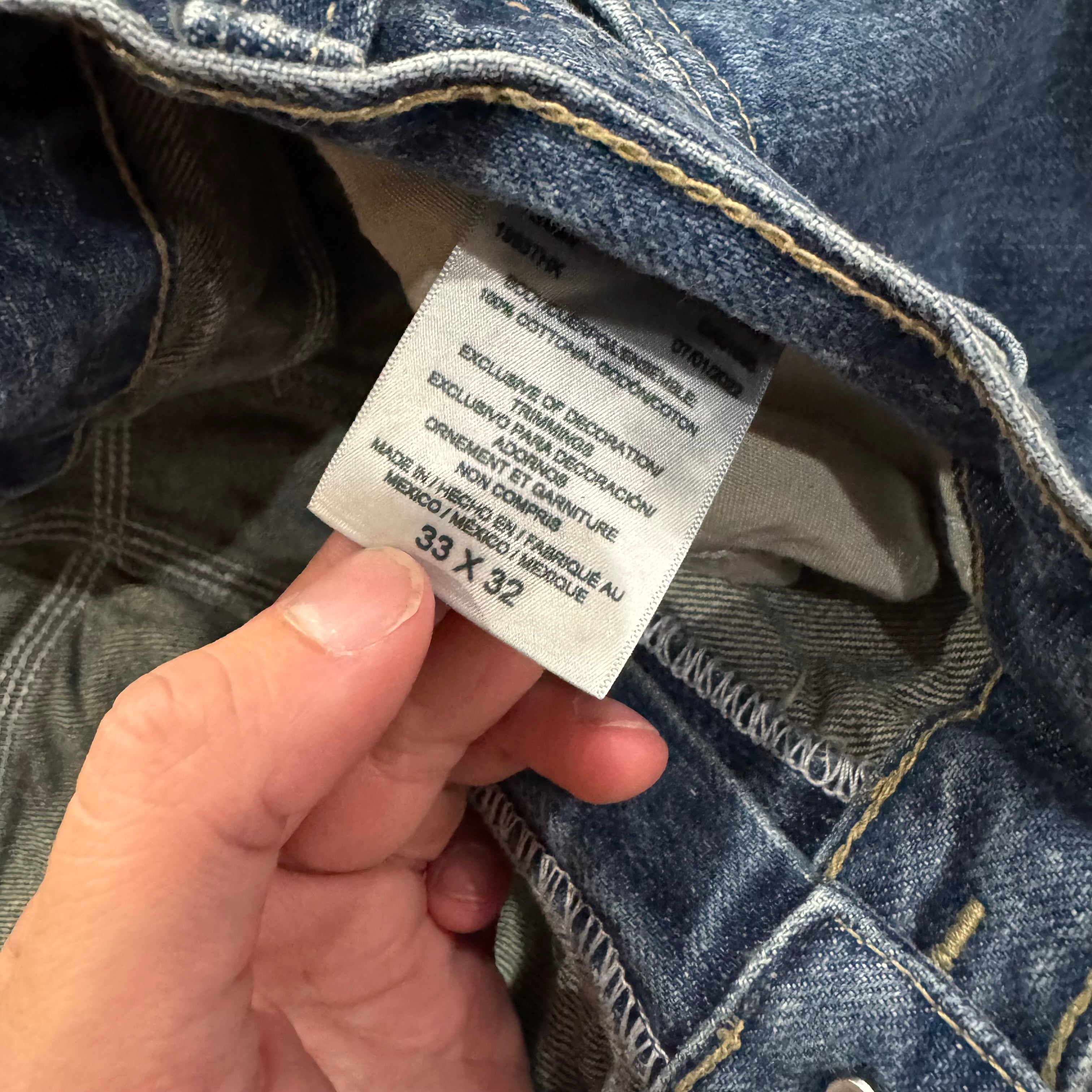 Vintage Dark Wash Denim Jeans Sz 33x32