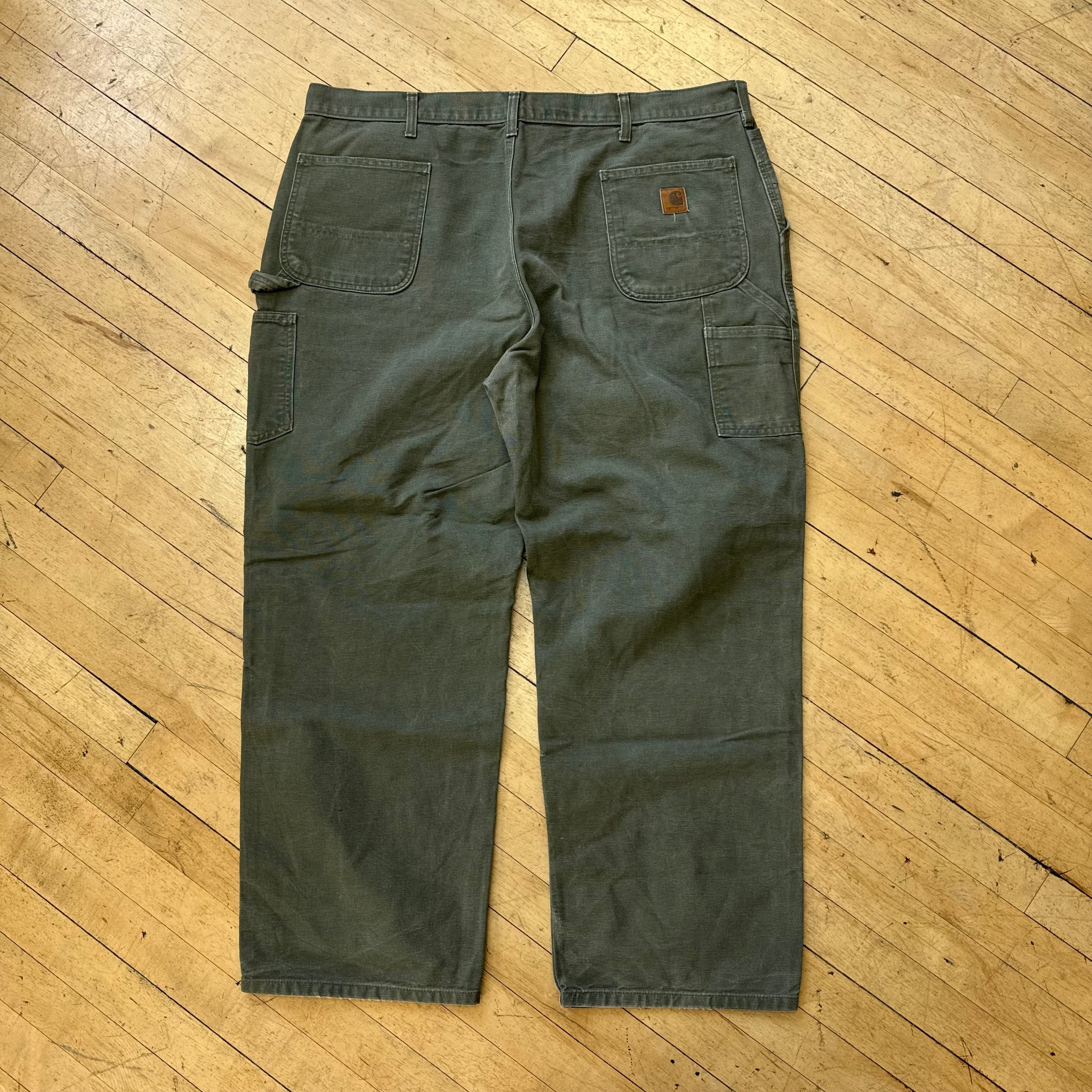 Vintage Olive Carhartt Denim Jeans Sz 44x32