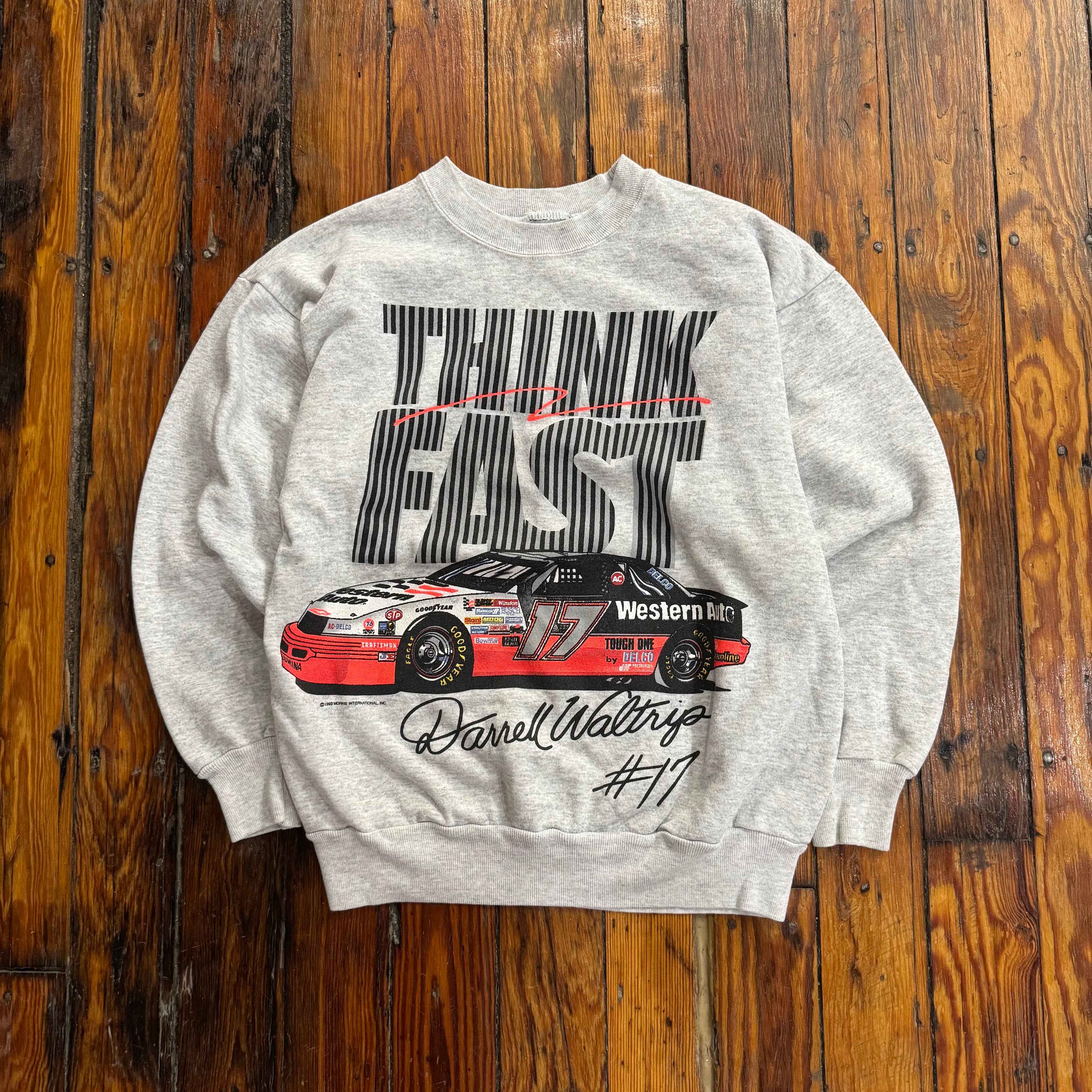 Vintage Think Fast Darrell Nascar Crewneck Sz S