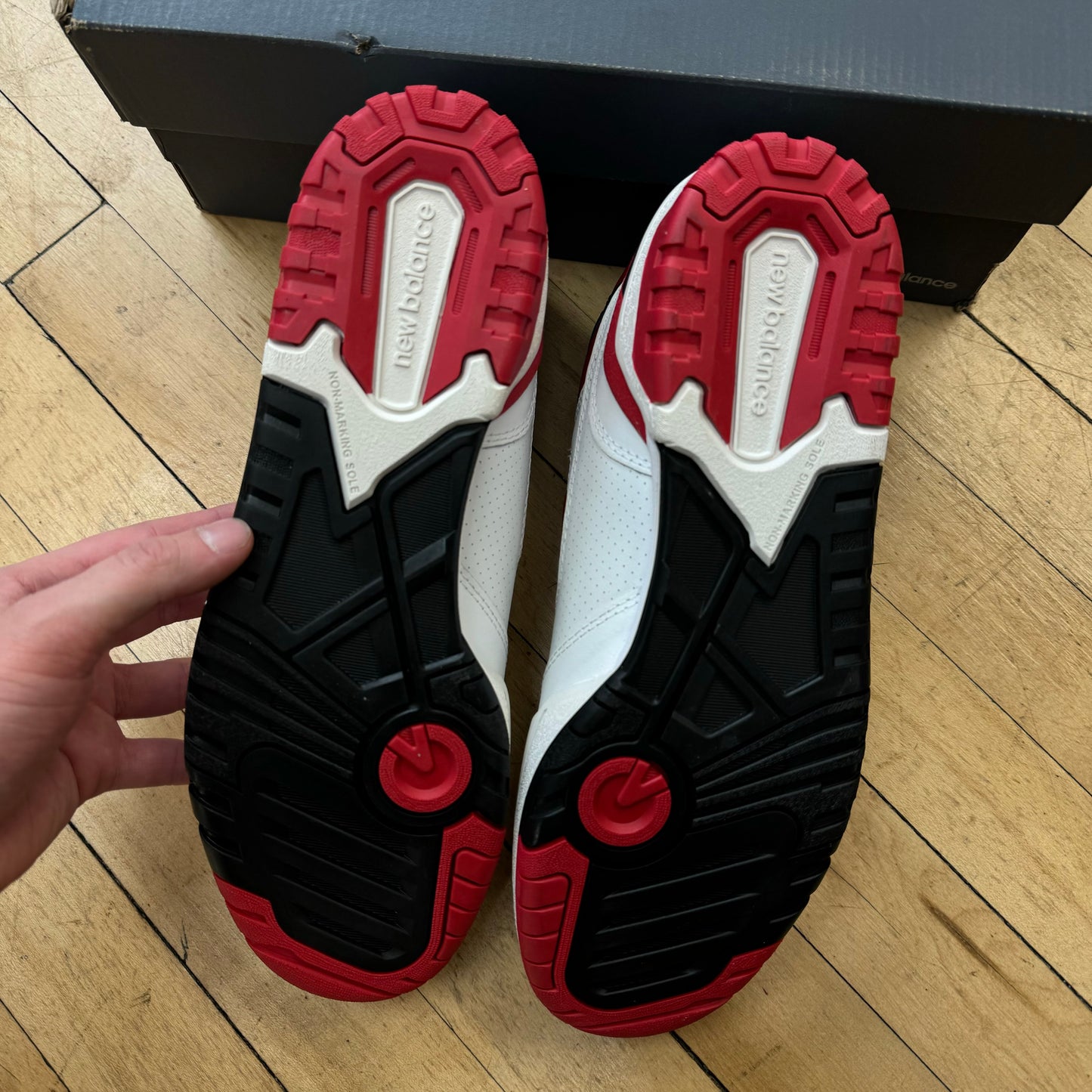 New Balance 550 Red / Black Sz 10 (DS)