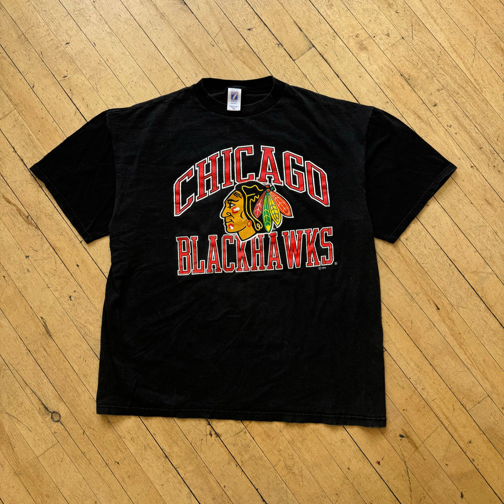 Vintage Chicago BlackHawks T-shirt Sz XXL