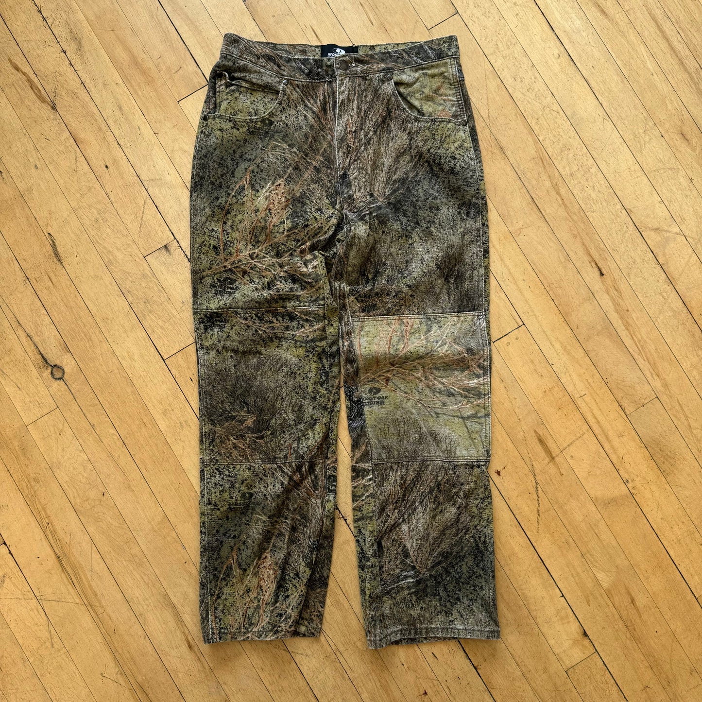 Vintage Mossy Oak Camo Double Knee Kahki Pants Sz 30x30