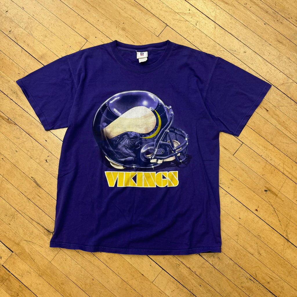 Vintage Minnesota Vikings Helmet T-shirt Sz XL