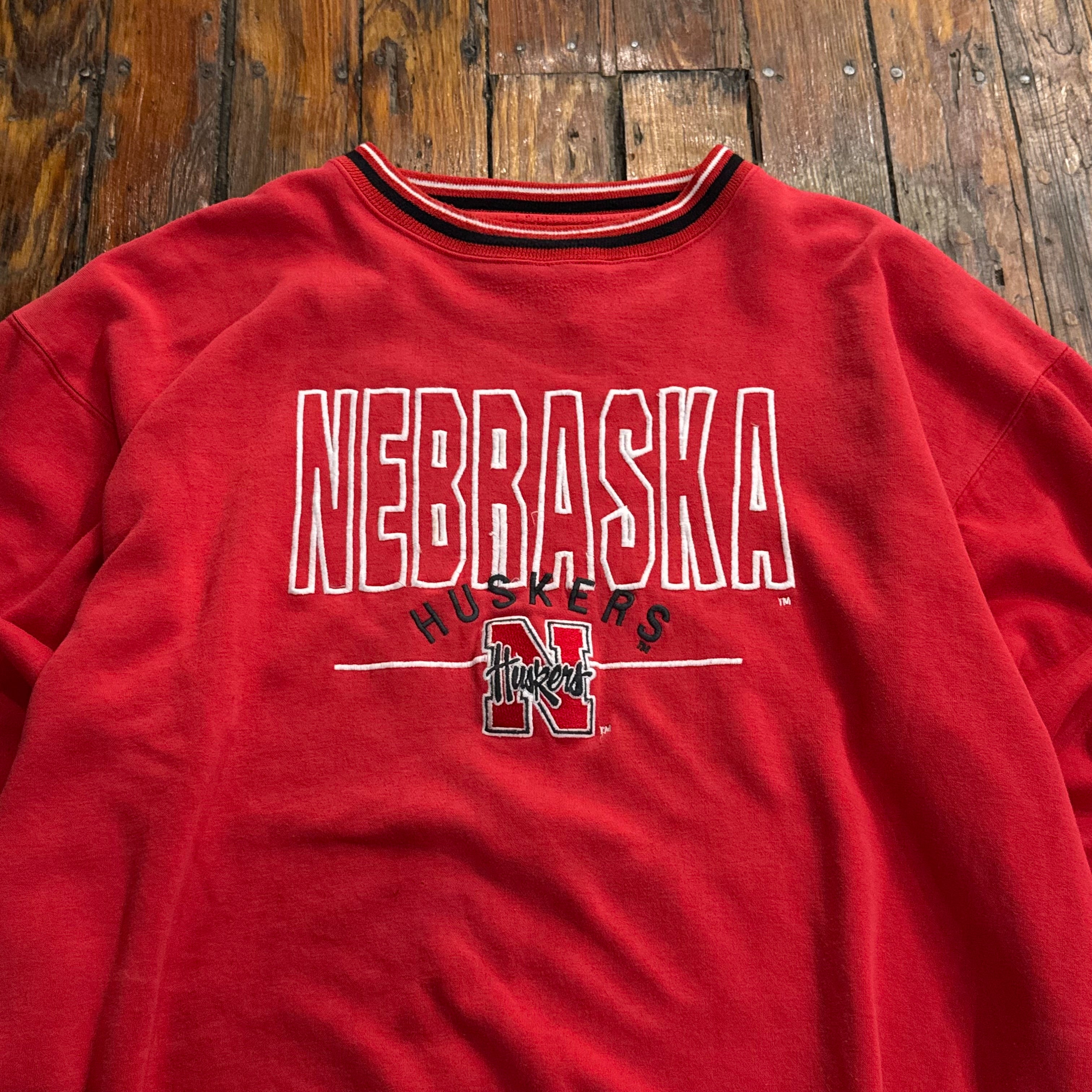 Vintage Nebraska Huskers Logo 7 Crewneck Sz XXL