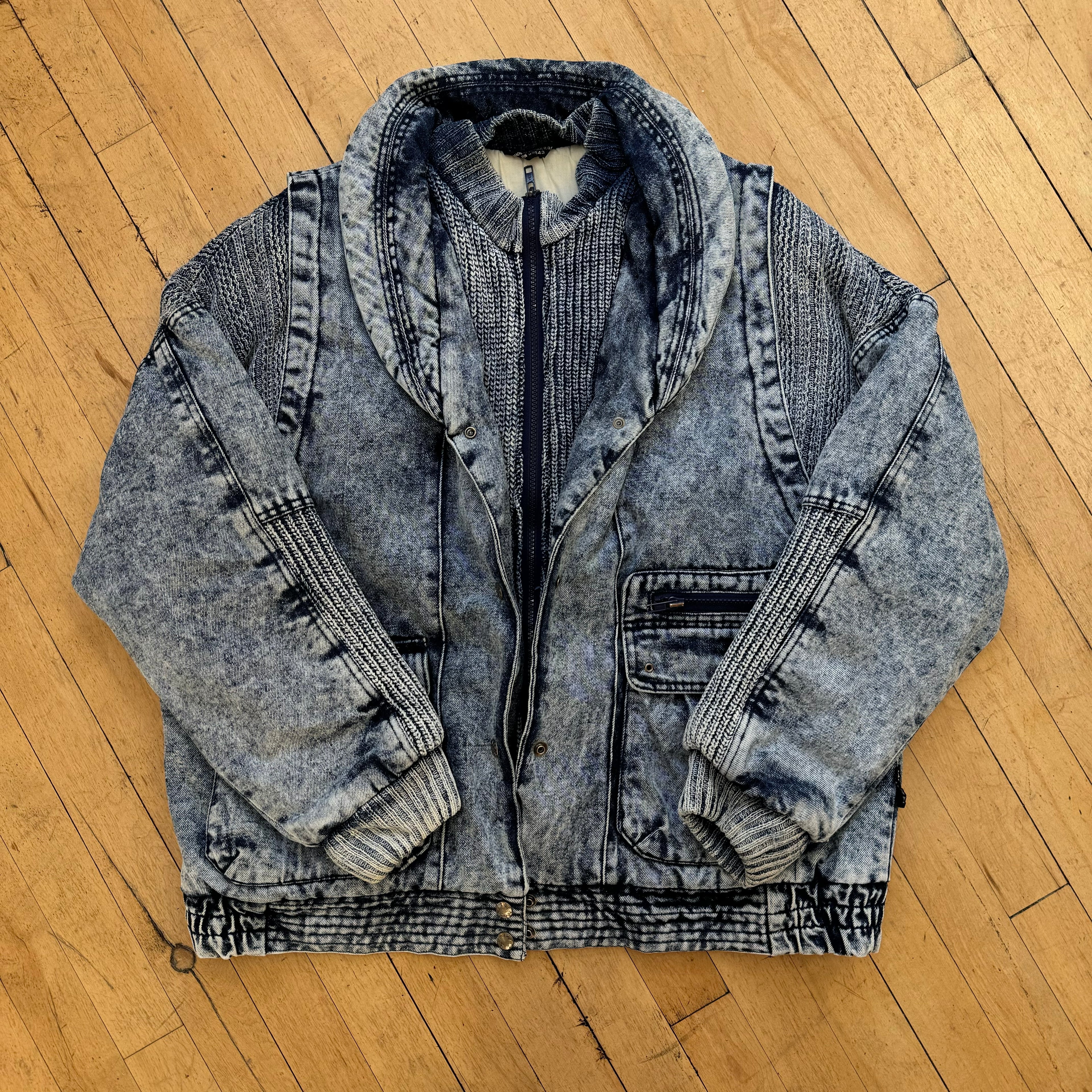 Vintage Izzi Izzi Zip Up Jean Jacket Sz M