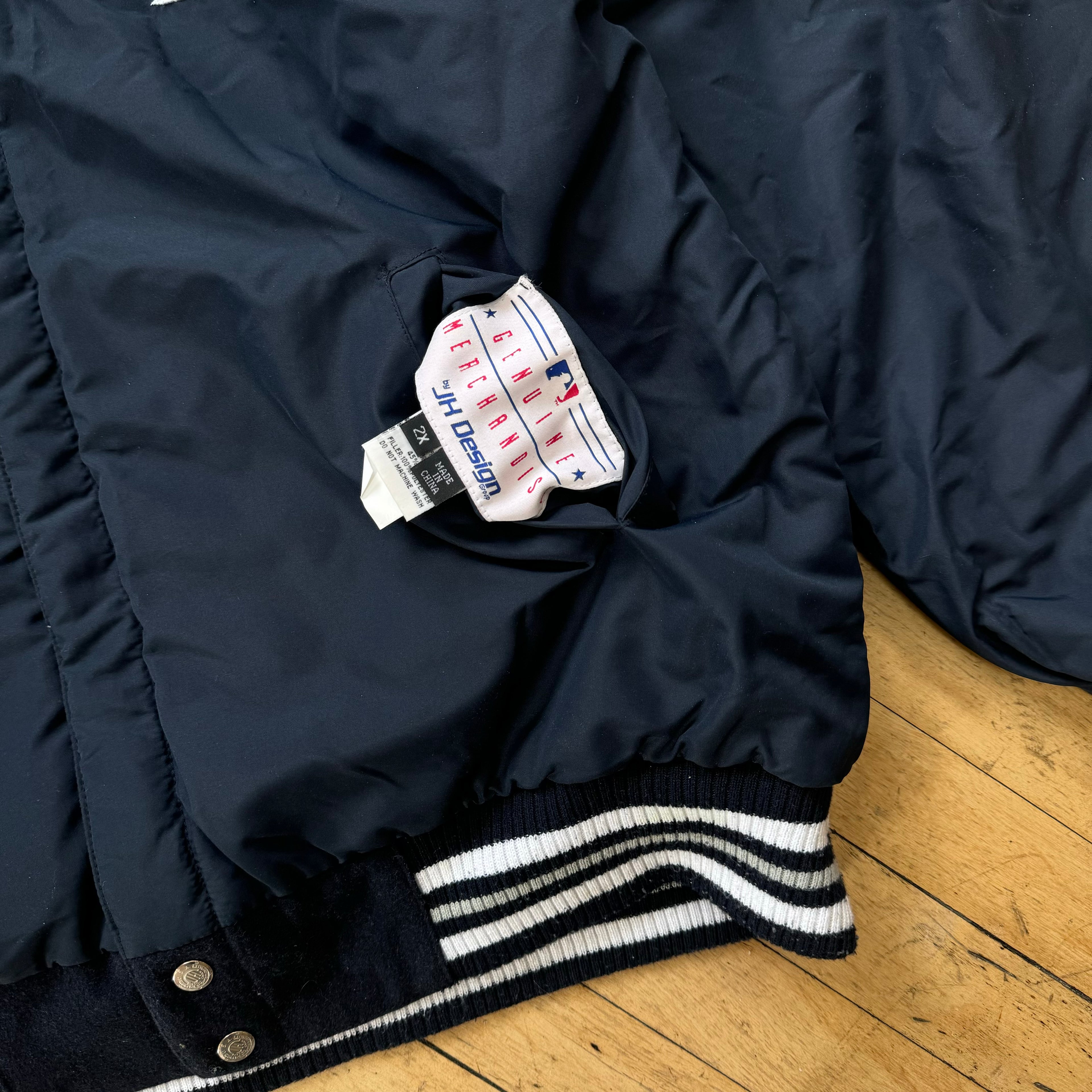 Vintage Jeff Hamilton NY Yankees Reversible Bomber Jacket Sz XXL