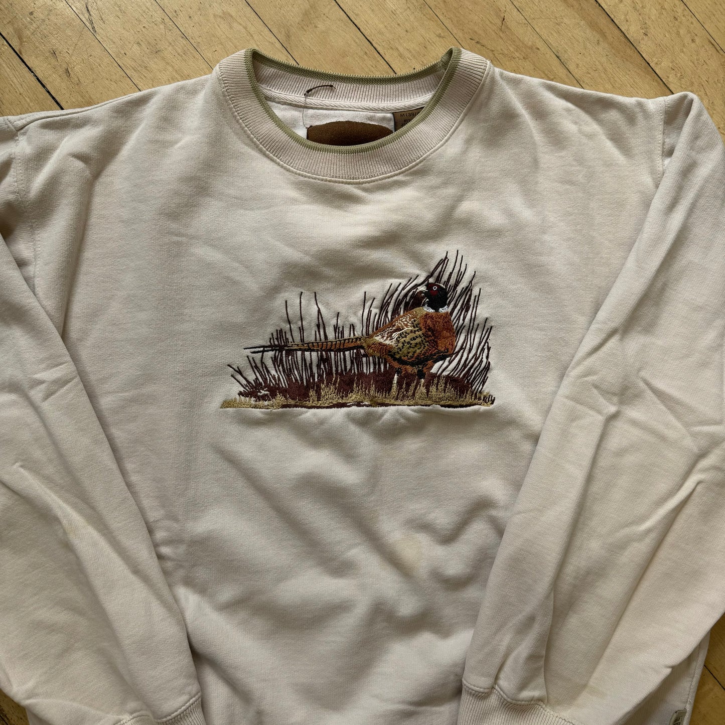 Vintage Pheasant Embroidered Crewneck Sz M