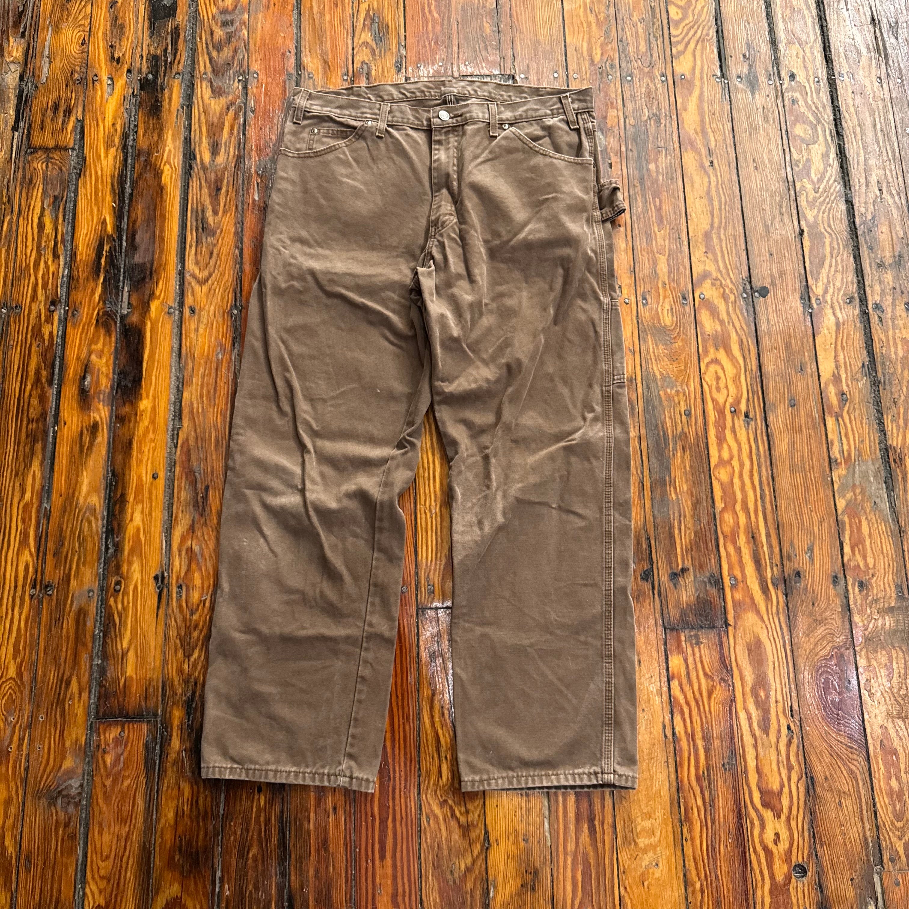Vintage Brown Denim Dickies Jeans Sz 36x30
