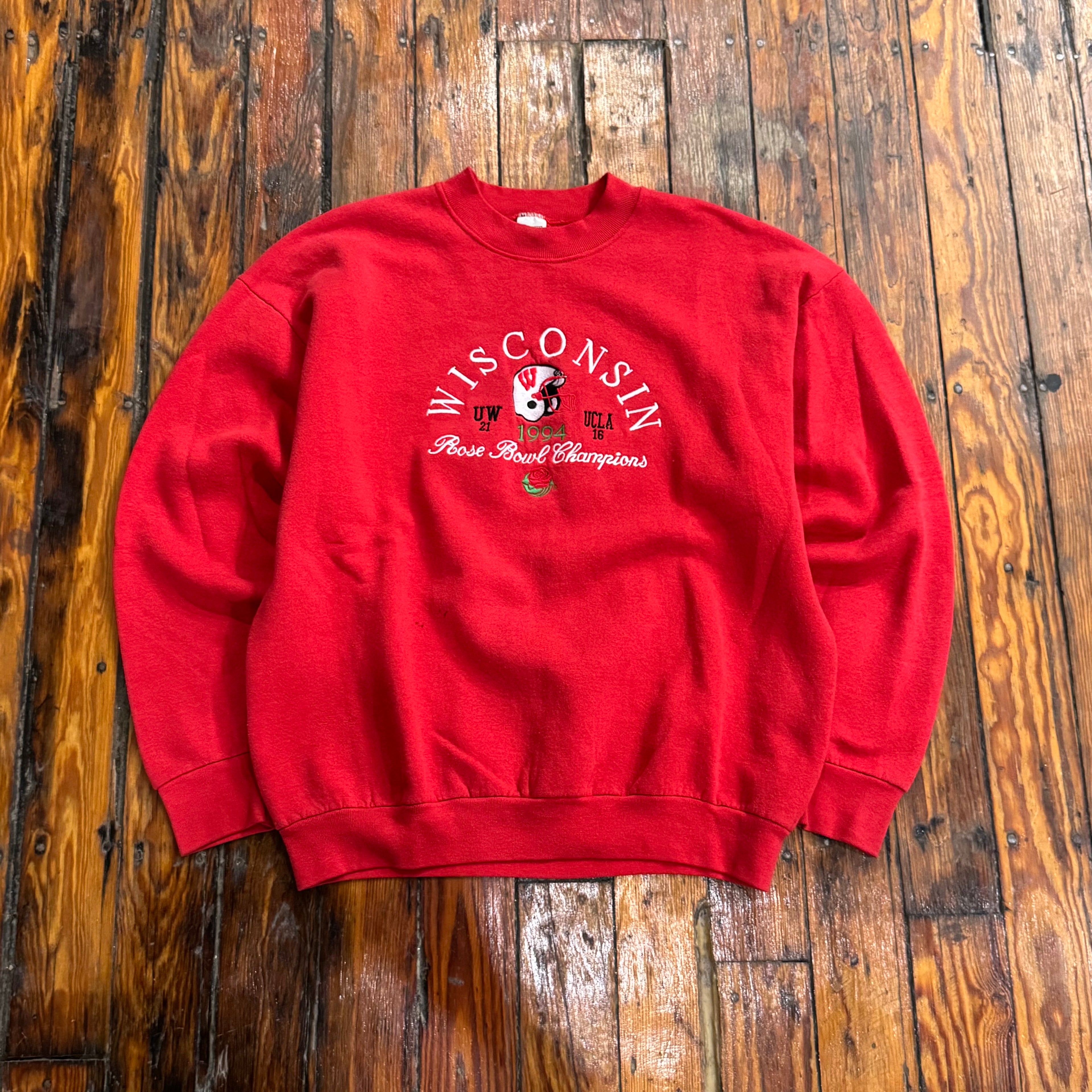Vintage Wisconsin Rose Bowl Champions CrewNeck Sz L
