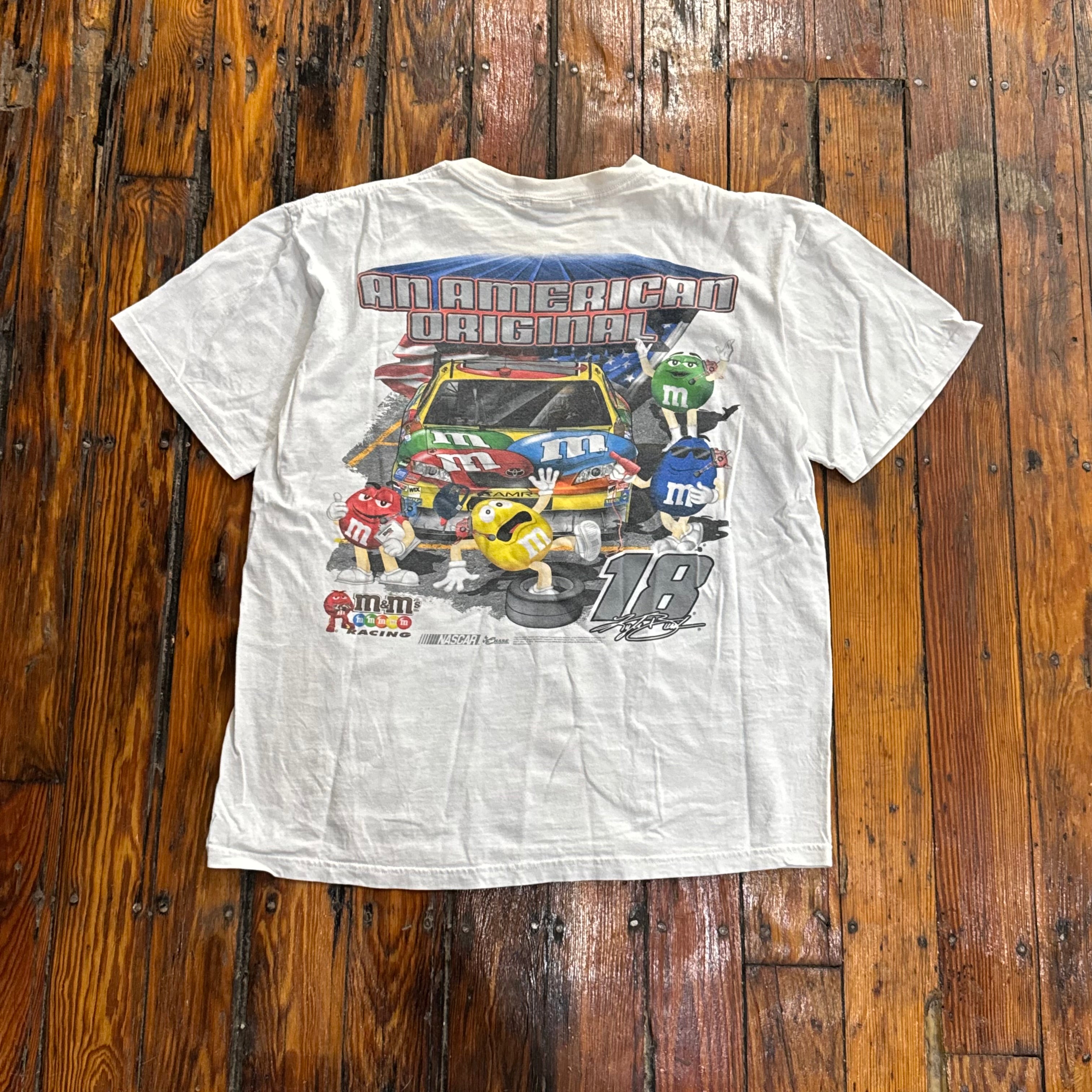 Y2K M & M Kyle Busch Nascar T-shirt Sz L
