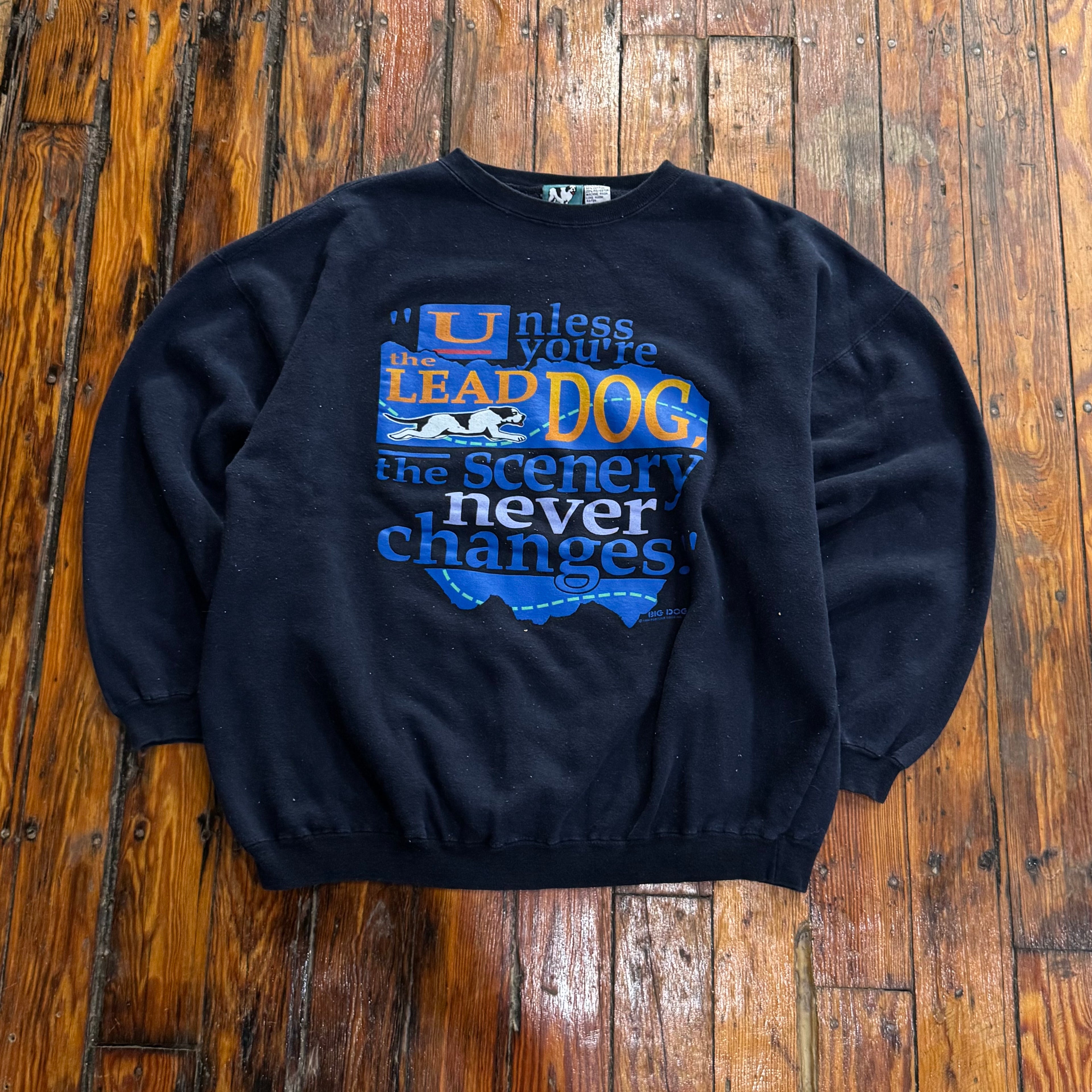 Vintage Big Dogs Lead Dog Crewneck Sz XL