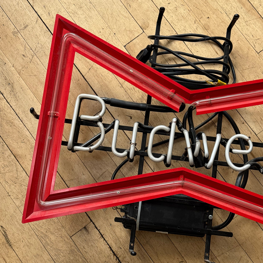 Vintage 90s BowTie Budweiser Beer Neon Sign (Not working)
