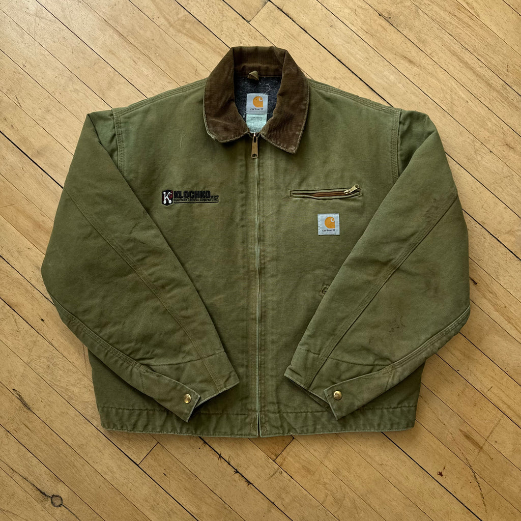 Vintage Light Olive Carhartt Detroit Jacket Sz XL