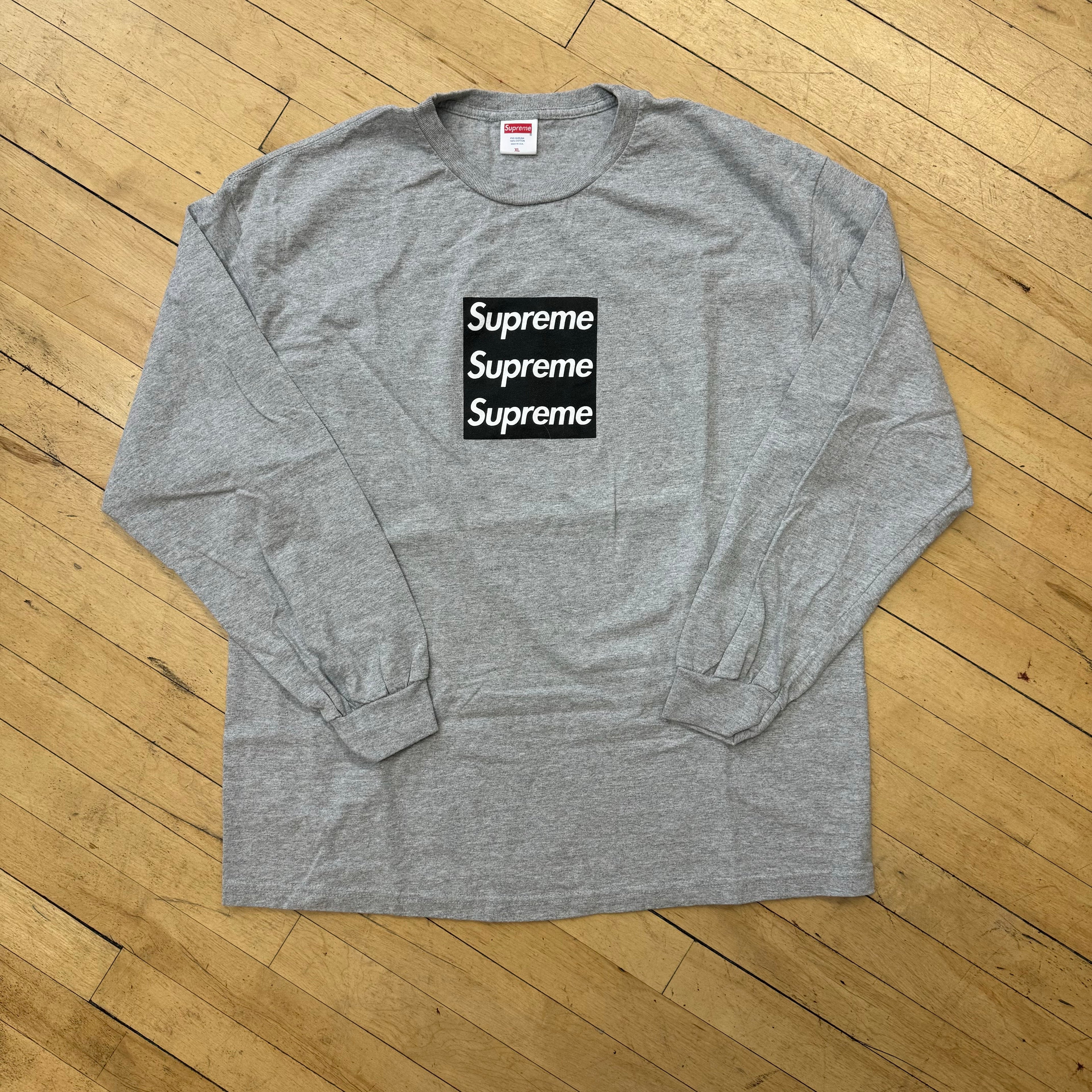 Supreme 2021 Ass Pizza Stacked Box Logo L/S T-shirt Sz XL