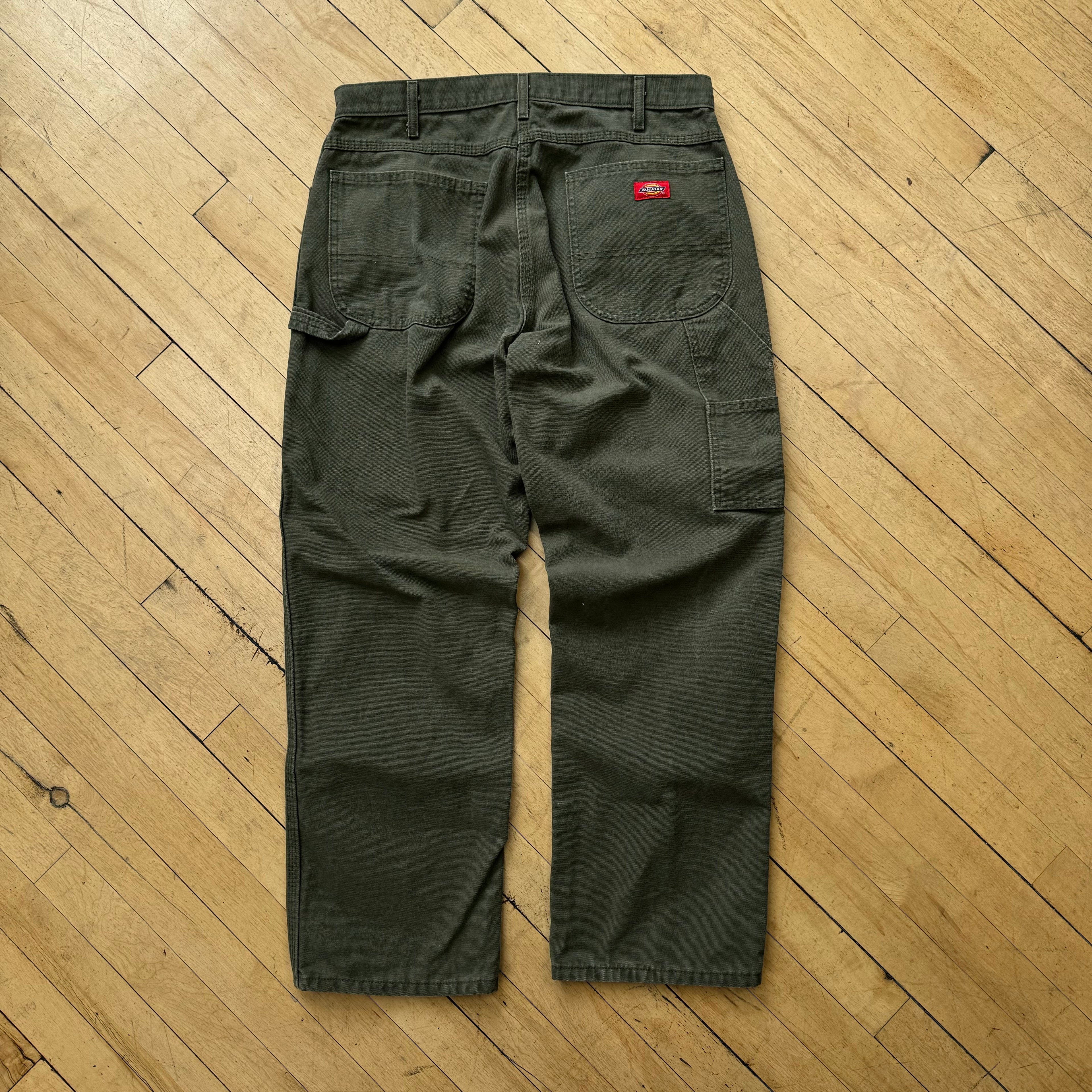 Vintage Olive Dickie Cargo Denim Jeans Sz 34x30