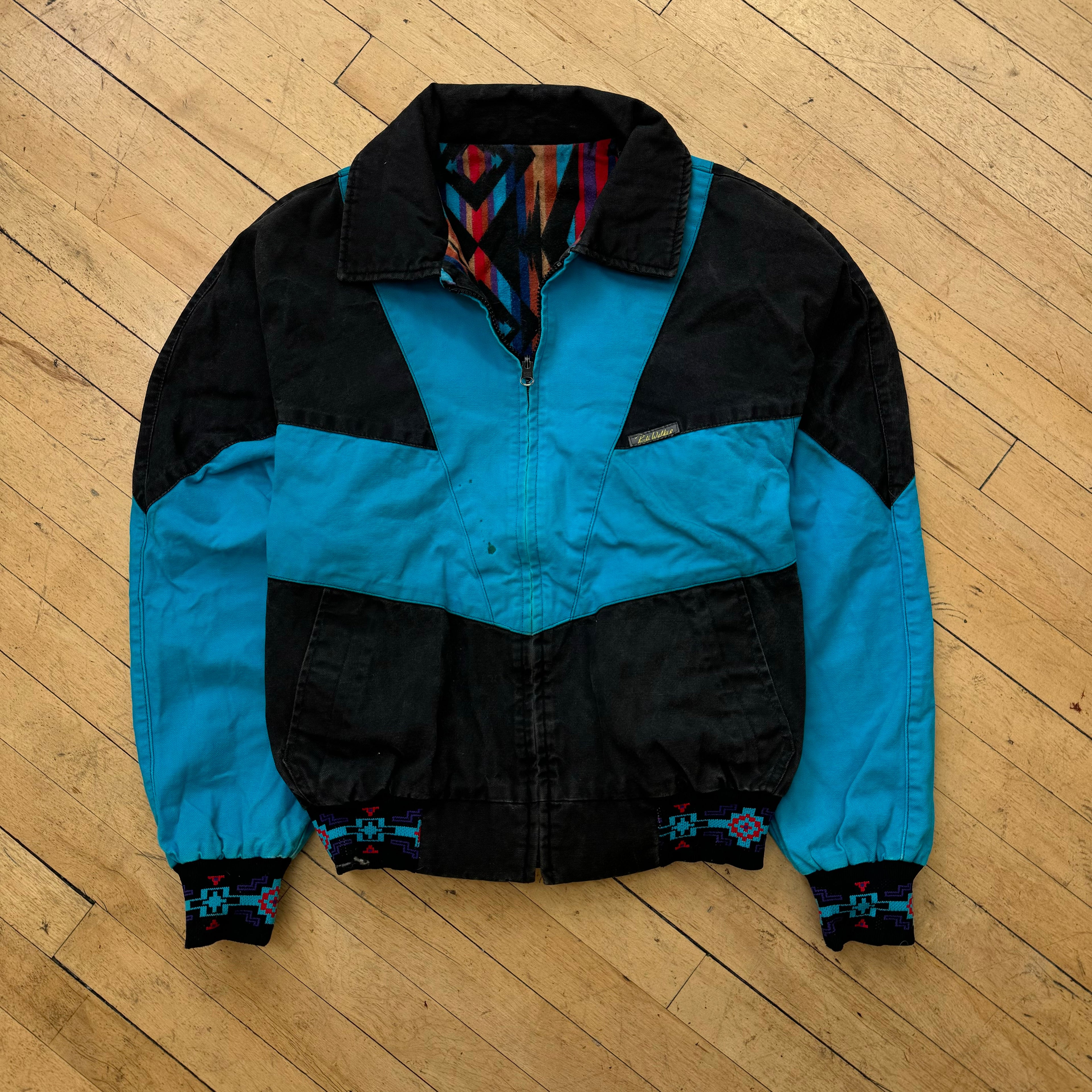 Vintage Rode Walker Aztec Reversible Jacket Sz M