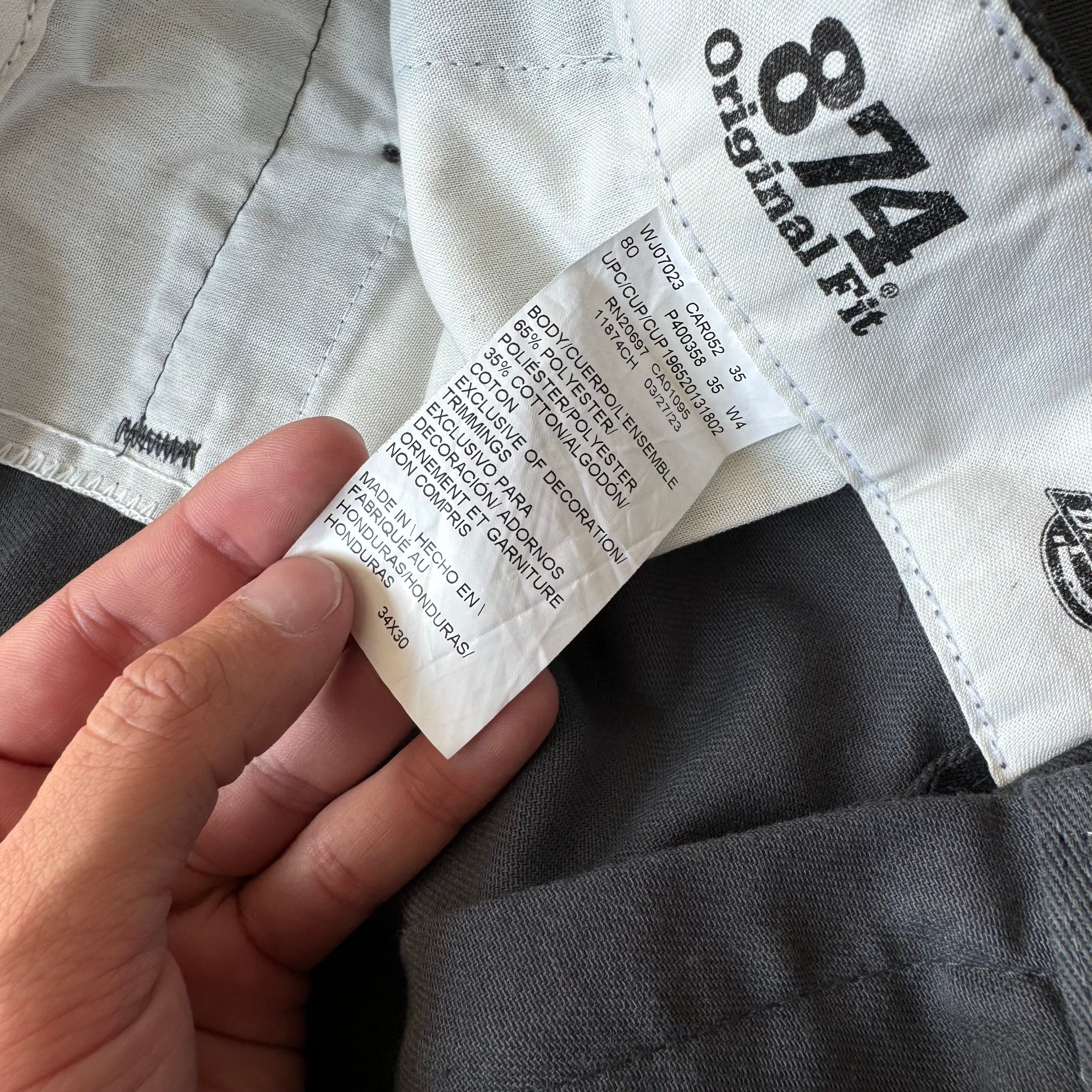 Y2K Grey Dickie Skate Pants Sz 34x30