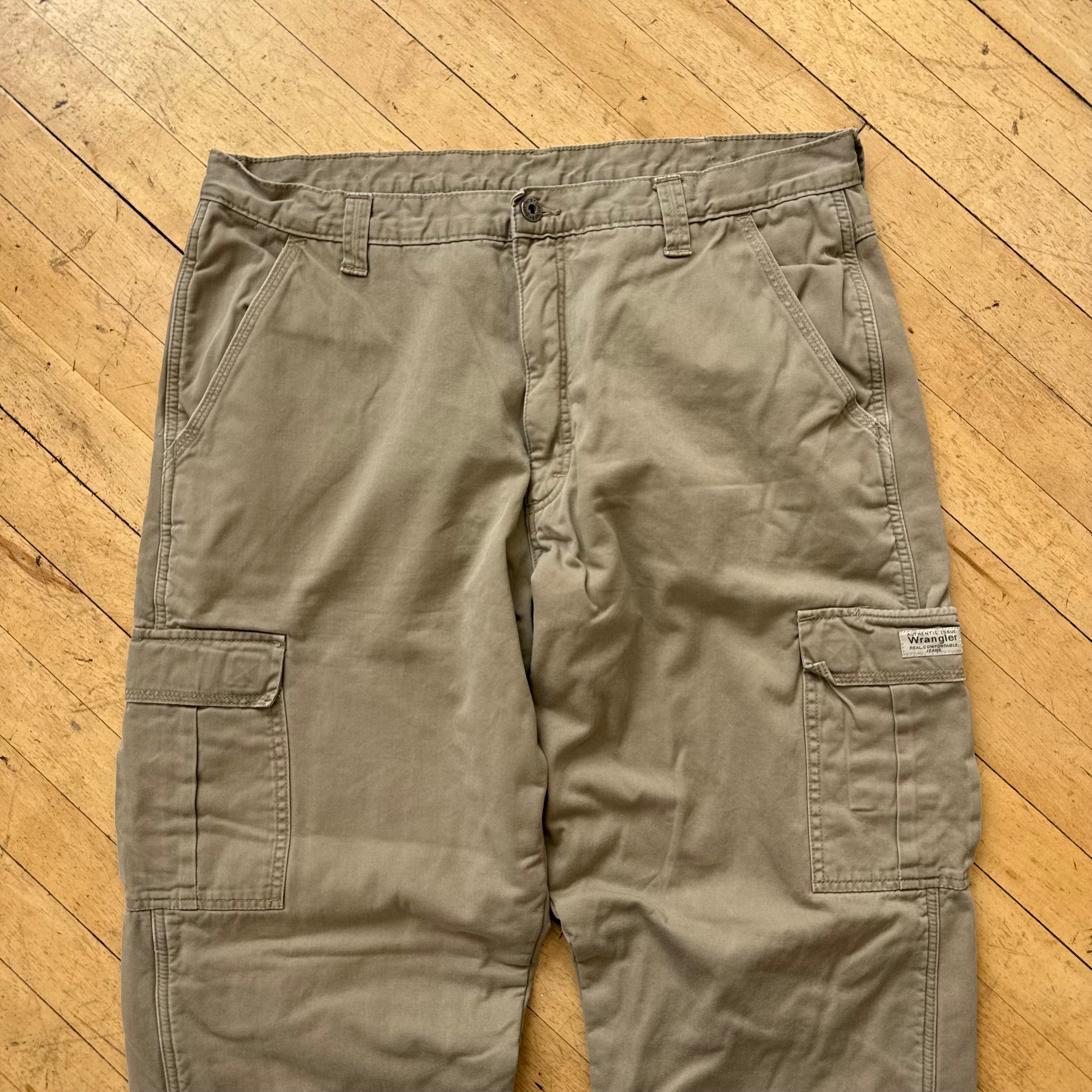 Vintage Wrangler Cargo Kahki Pants Sz 38x30