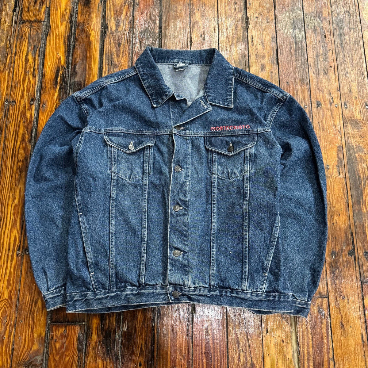 Vintage Montecristo Denim Jean Jacket Sz XL