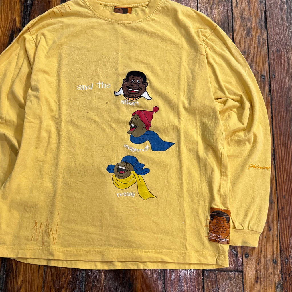 Y2K Fat Albert Embroidered Long Sleeve T-shirt Sz S