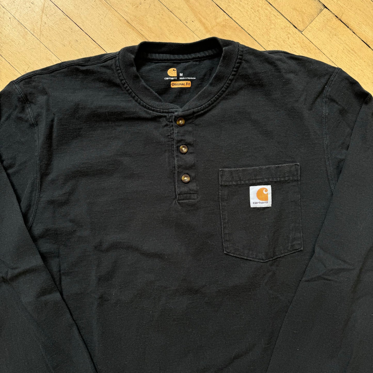 Carhartt BLK Pocket Long sleeve T-shirt Sz M