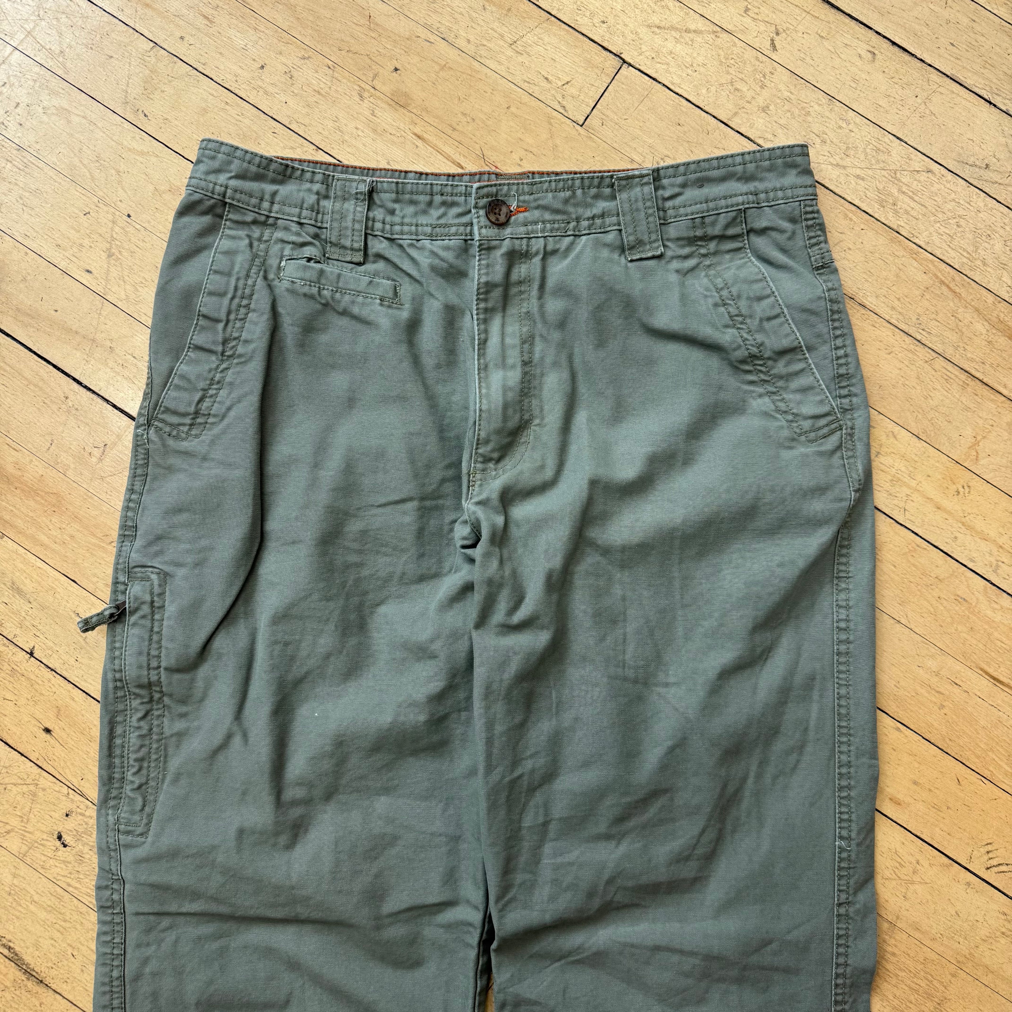 Vintage Outdoor Life Olive Cargo Khakis Sz 34x32