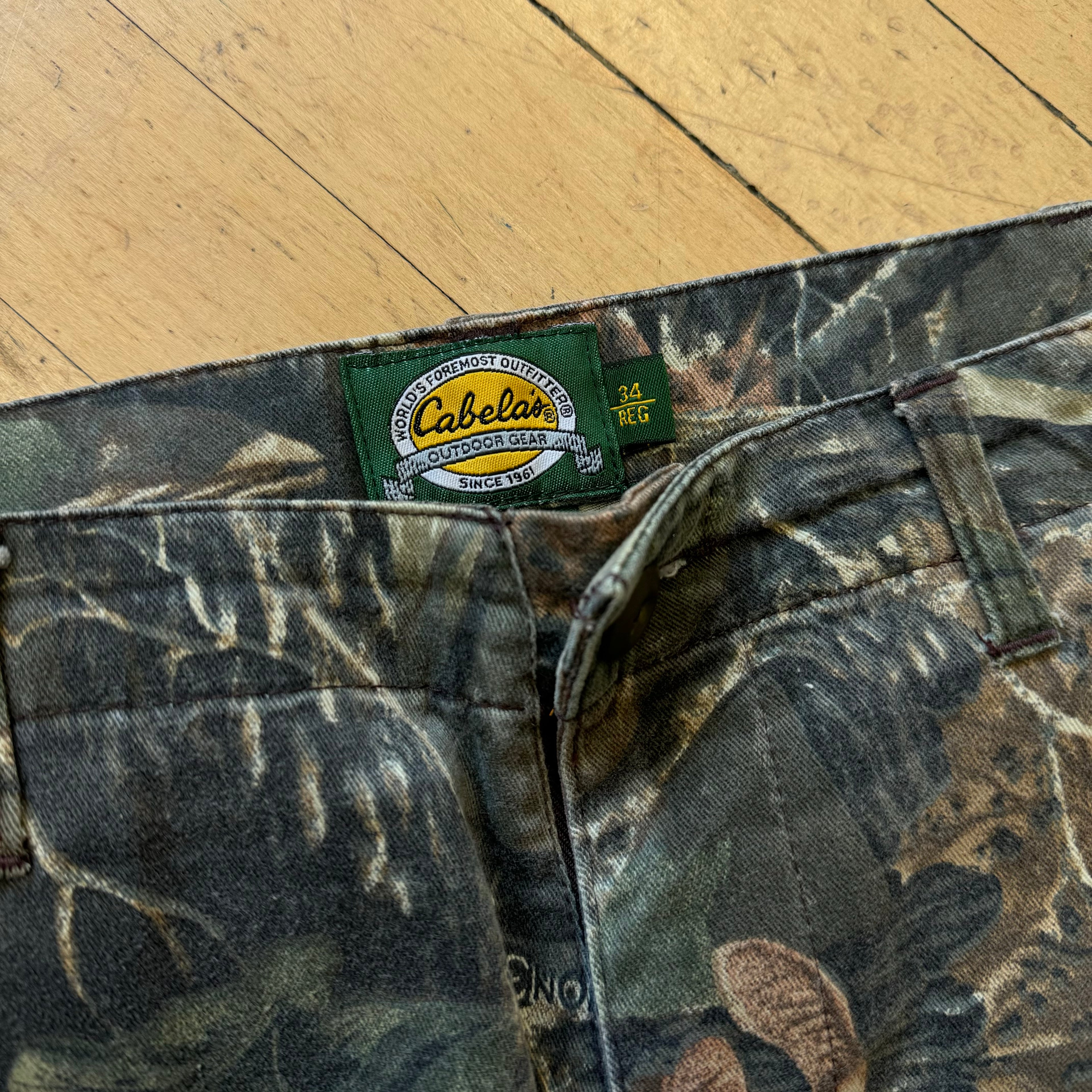 Vintage Cabelas Camo Cargo Pants Sz 34