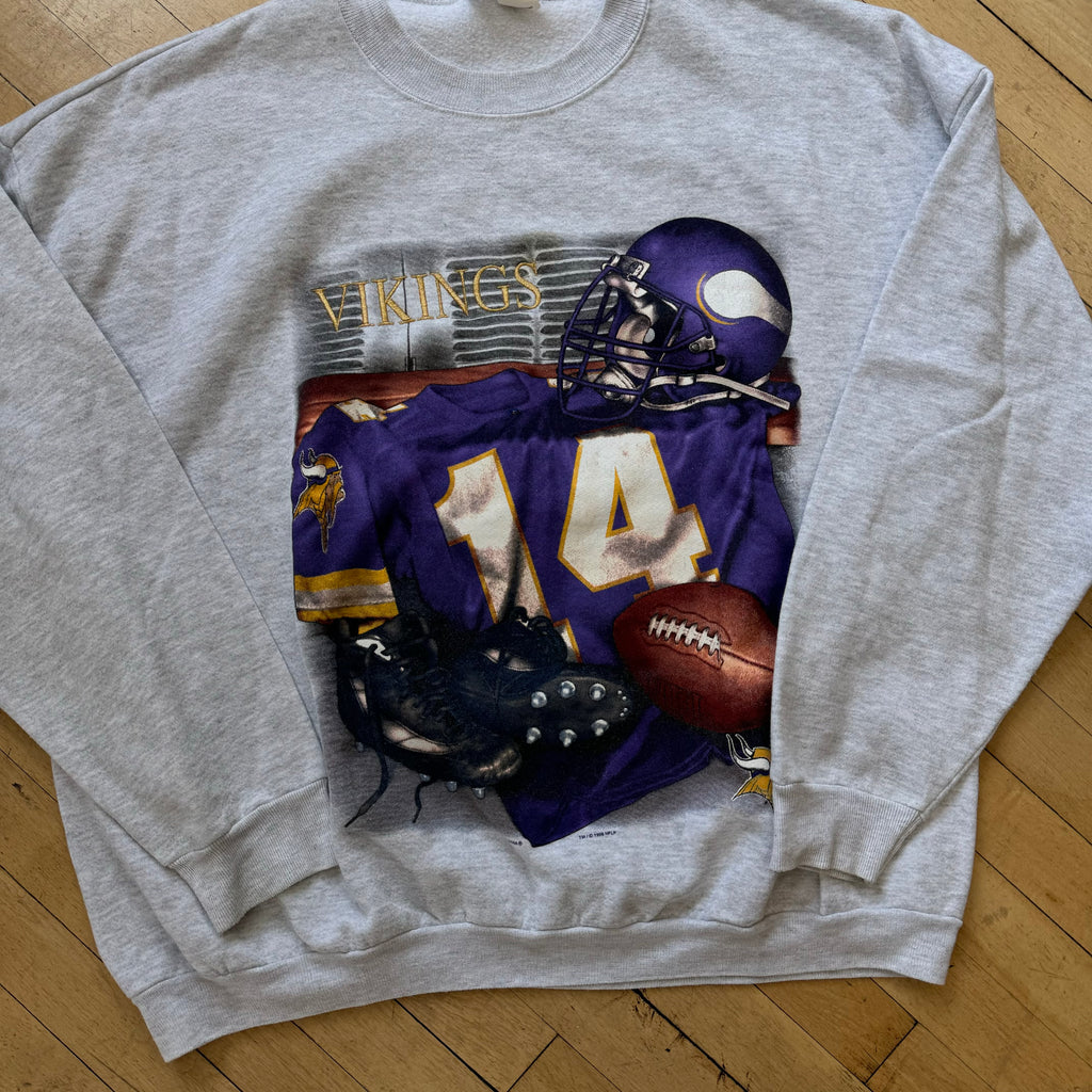 Vintage Minnesota Vikings Locker CrewNeck Sz XXL