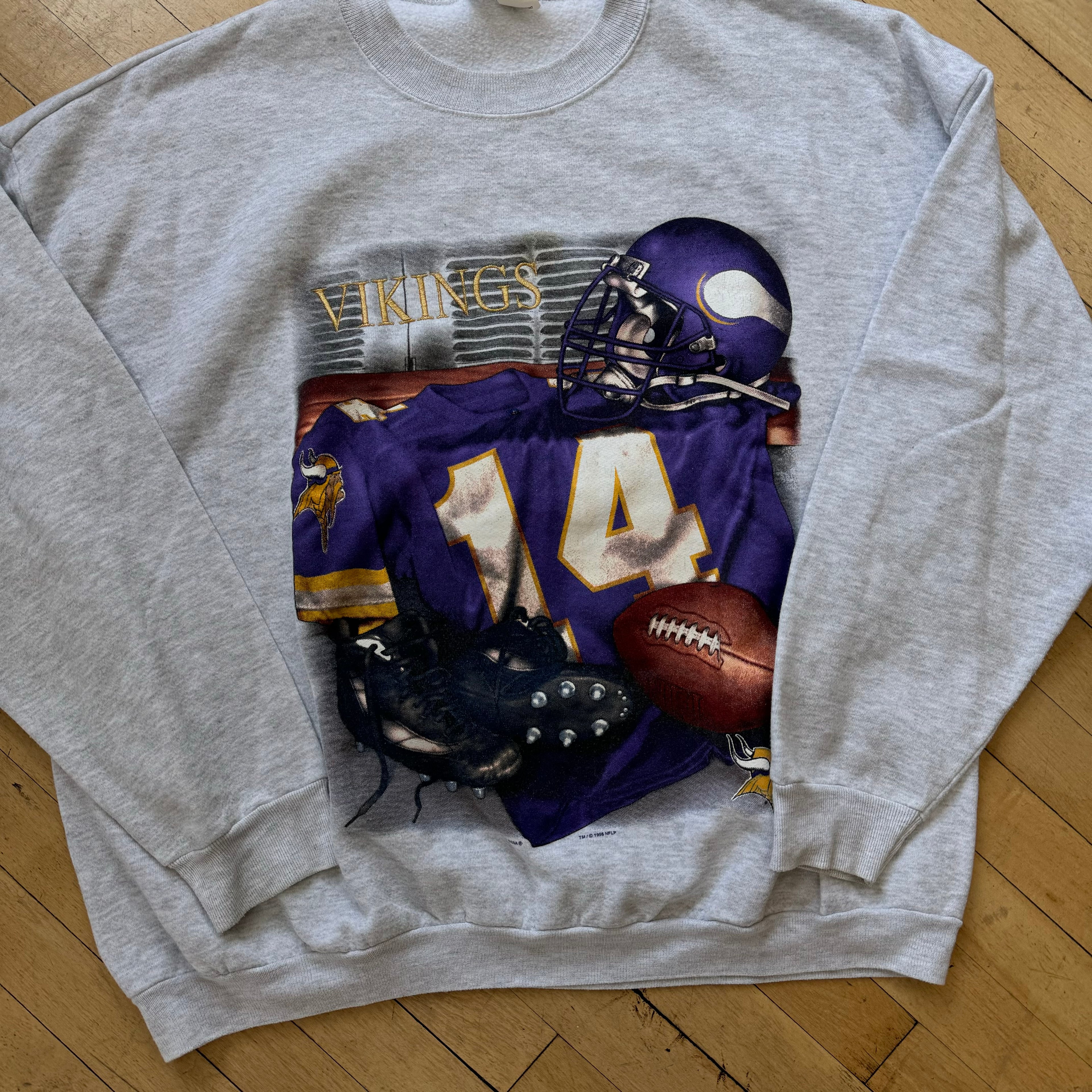 Vintage Minnesota Vikings Locker CrewNeck Sz XXL