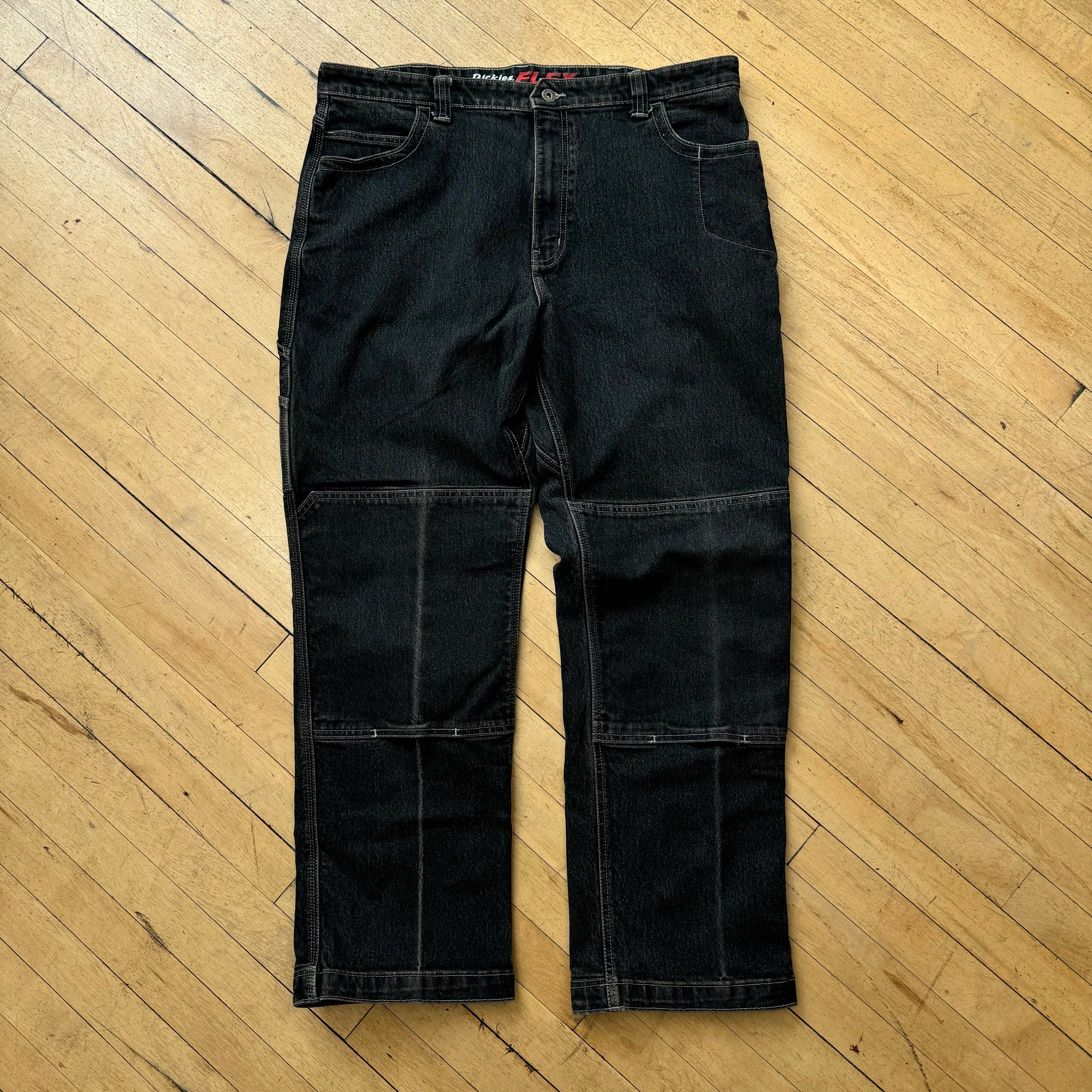 Y2K Dickies Dark Wash Double Knee Jeans Sz 36x32