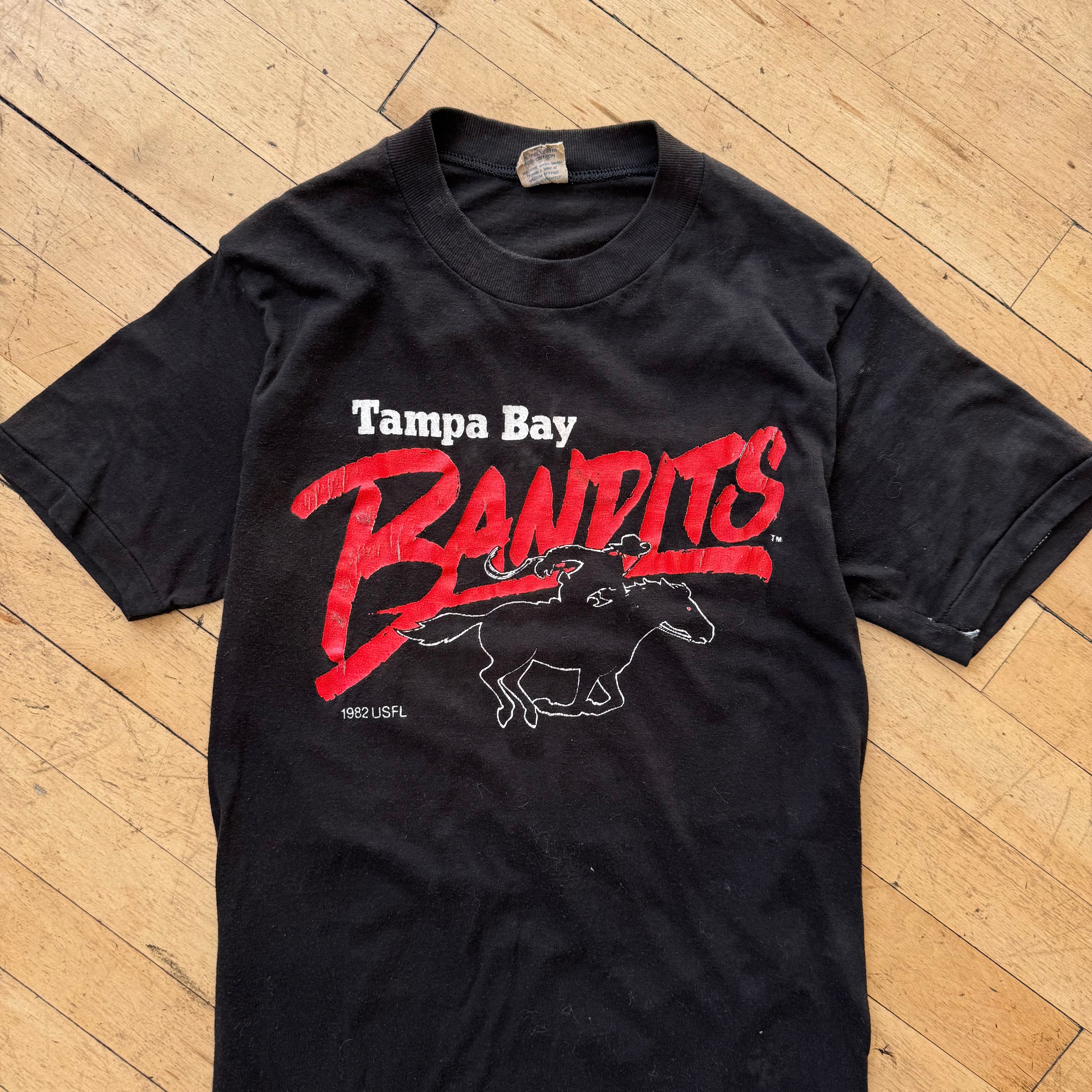 Vintage Logo 7 Tampa Bay Bandits T-shirt Sz M