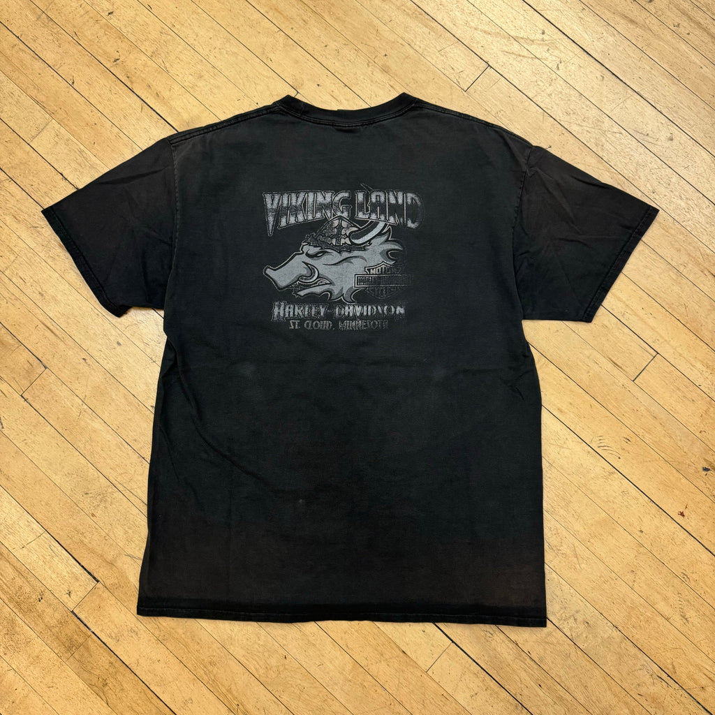 Harley Davidson Viking Land Faded T-shirt Sz XL