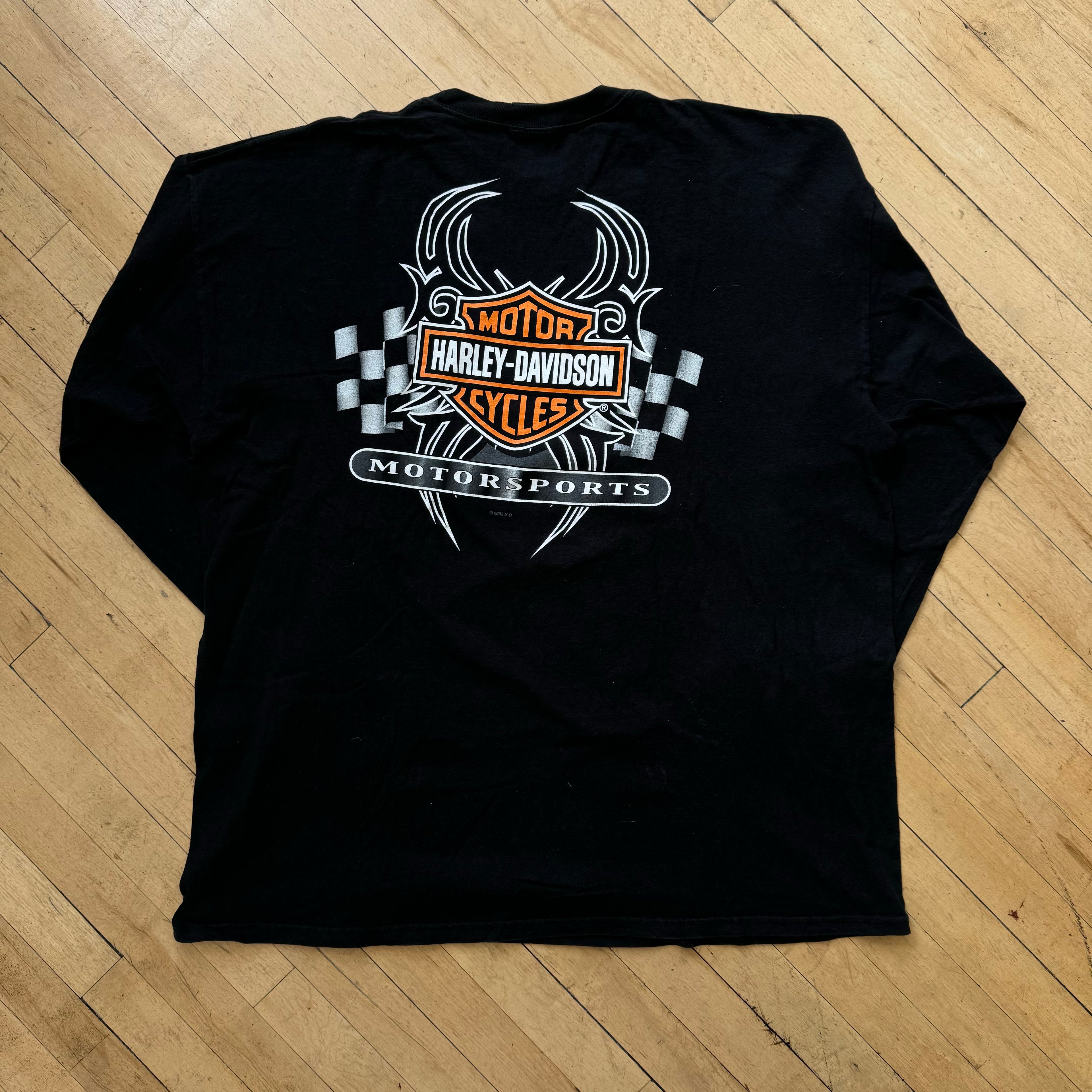 Vintage Harley Davidson Long Sleeve T-shirt Sz XXL