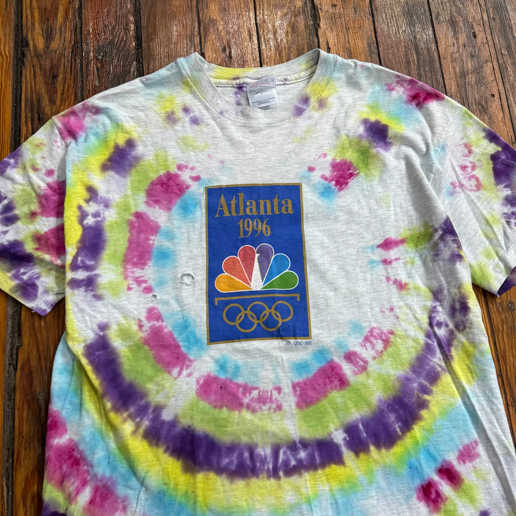 Vintage Tye Die Atlanta Olympics T-shirt Sz XL