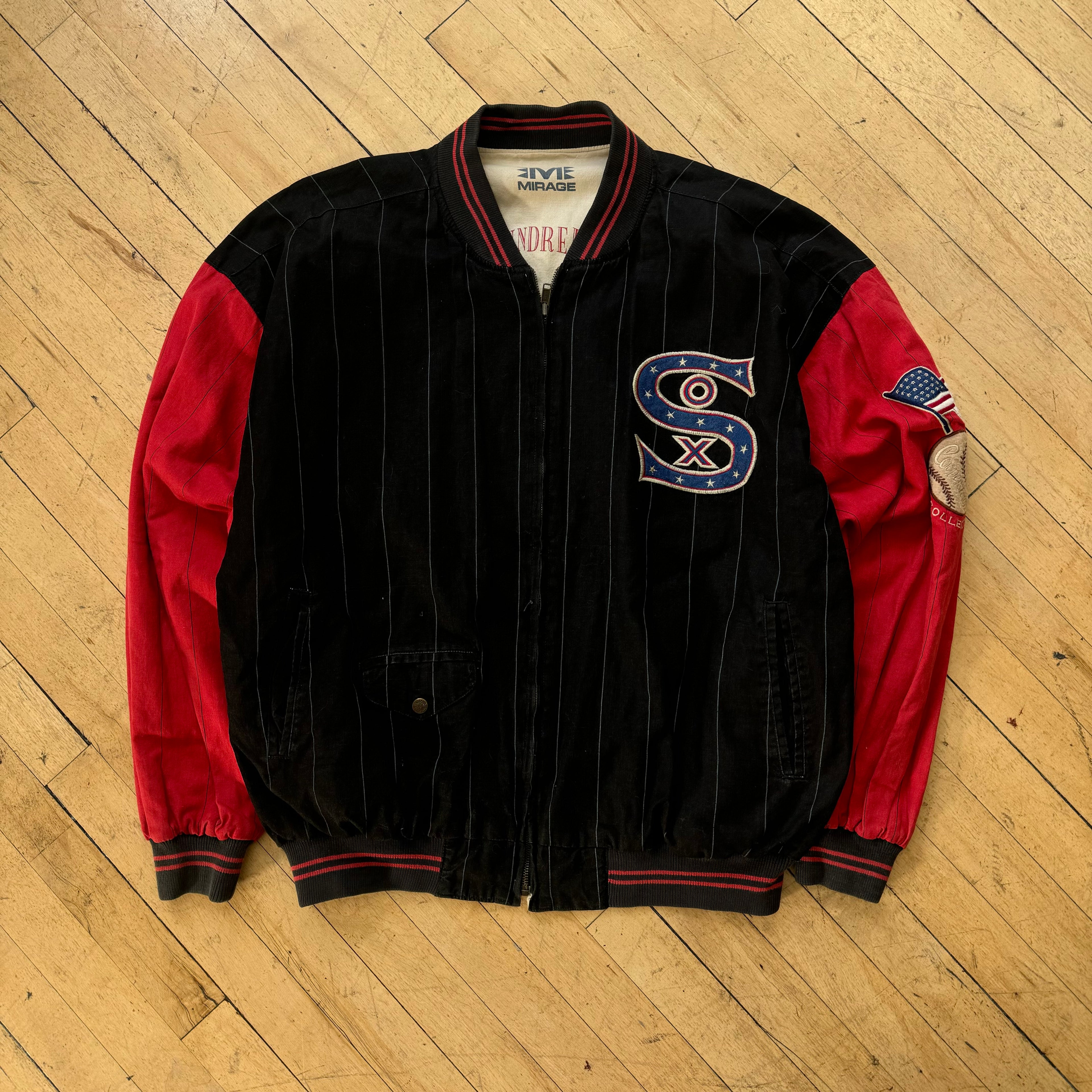 Vintage American League Baseball Chicago Reversible Jacket Sz L