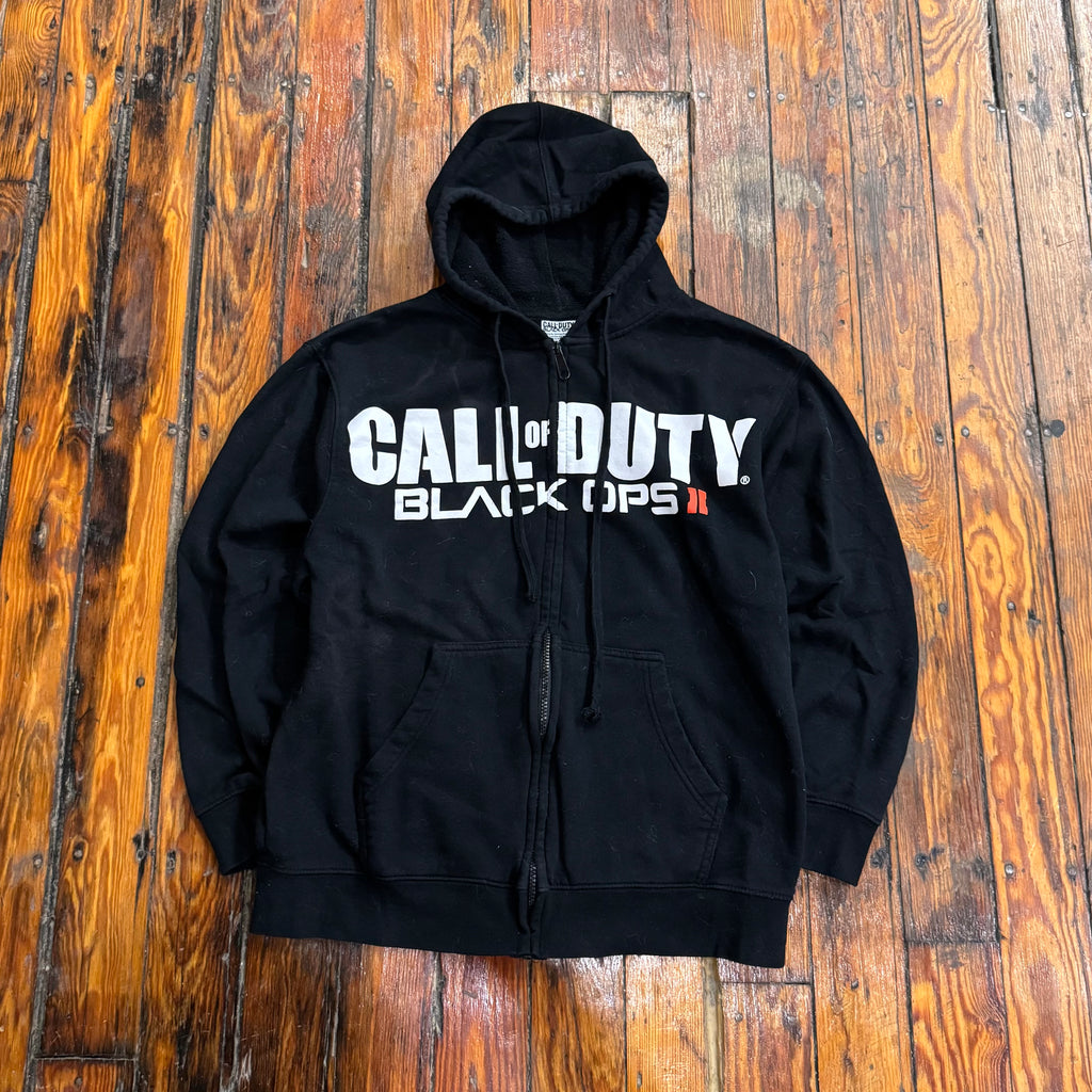 Y2K Call of Duty Black Opps II Zip-Up Hoodie Sz L