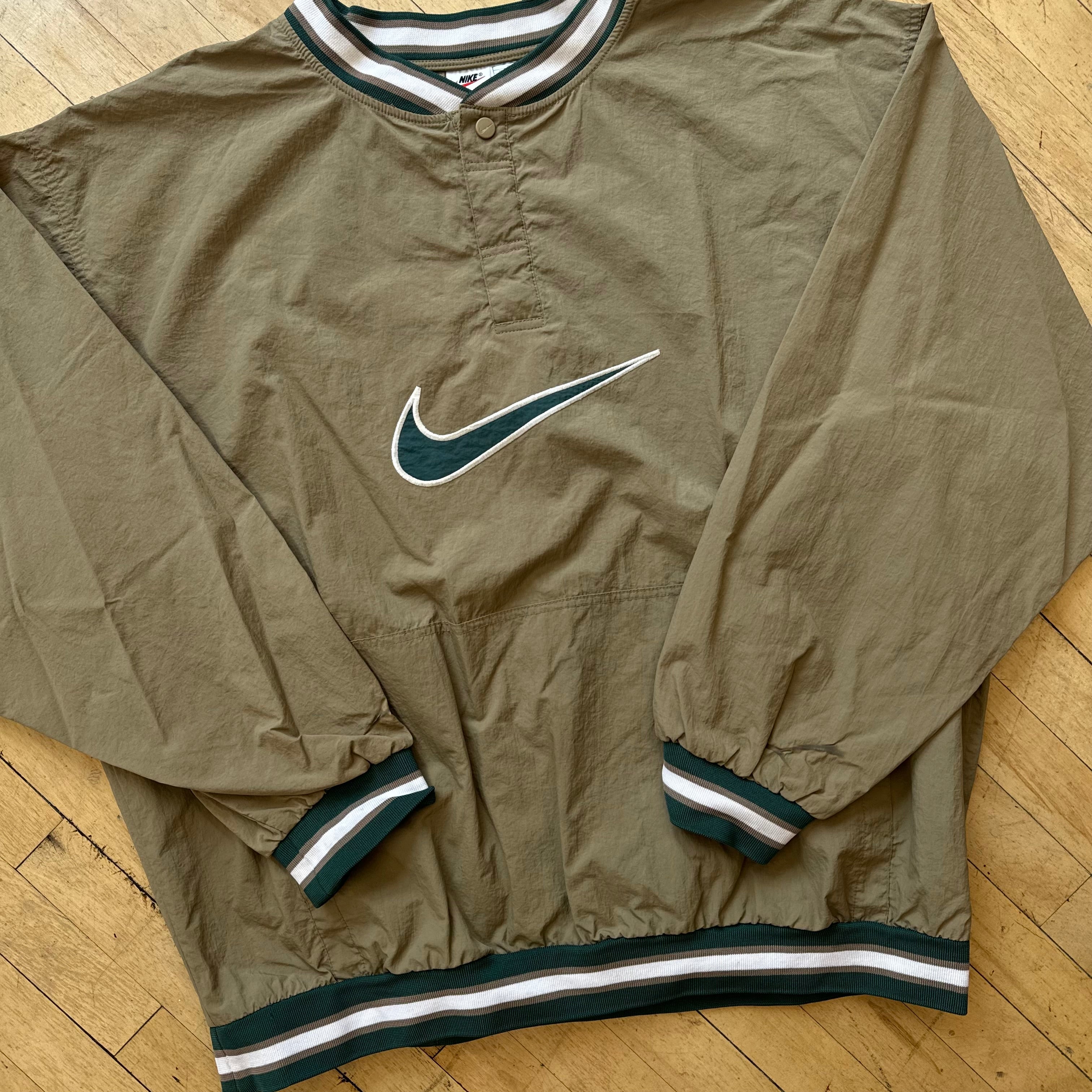Vintage Big Swoosh Nike Pullover Windbreaker Jacket Sz XXL